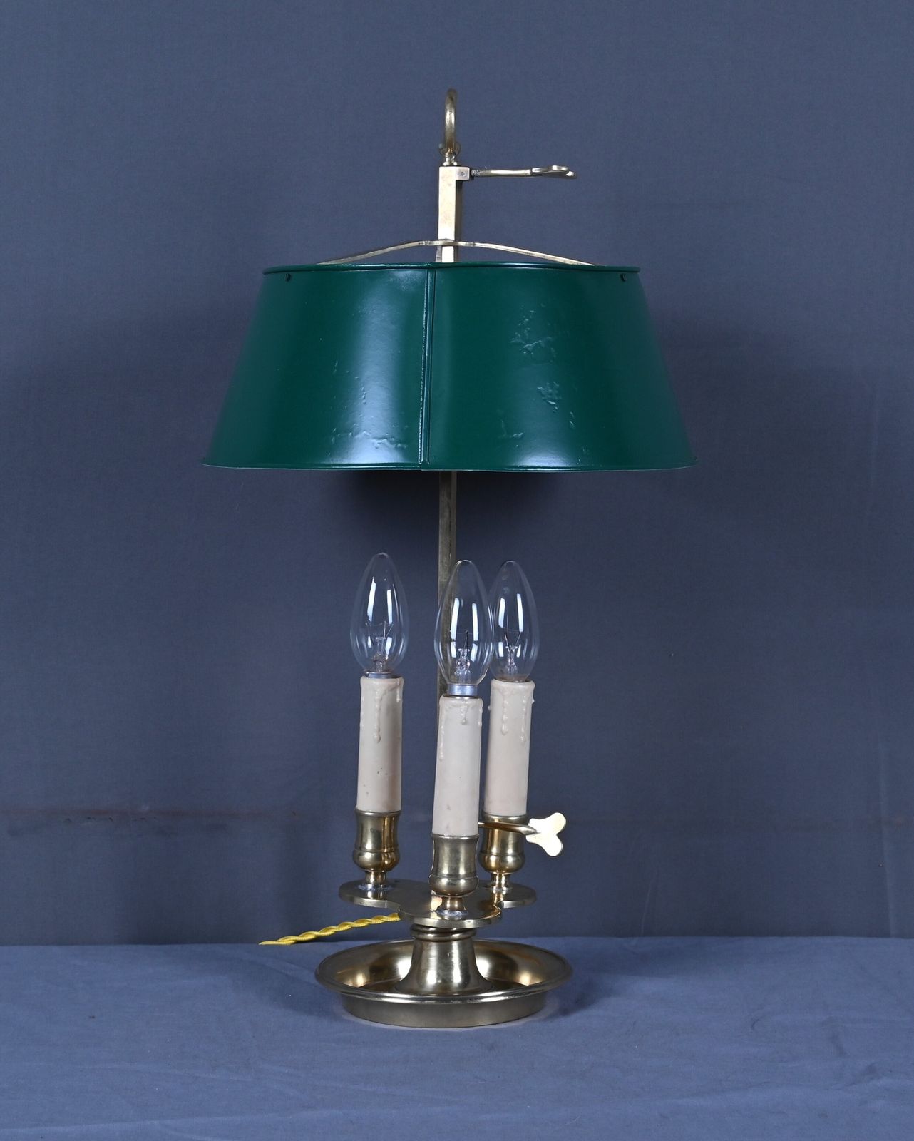 Brass Bouillotte Lamp, Empire Style – Late 19th Century photo 760.0