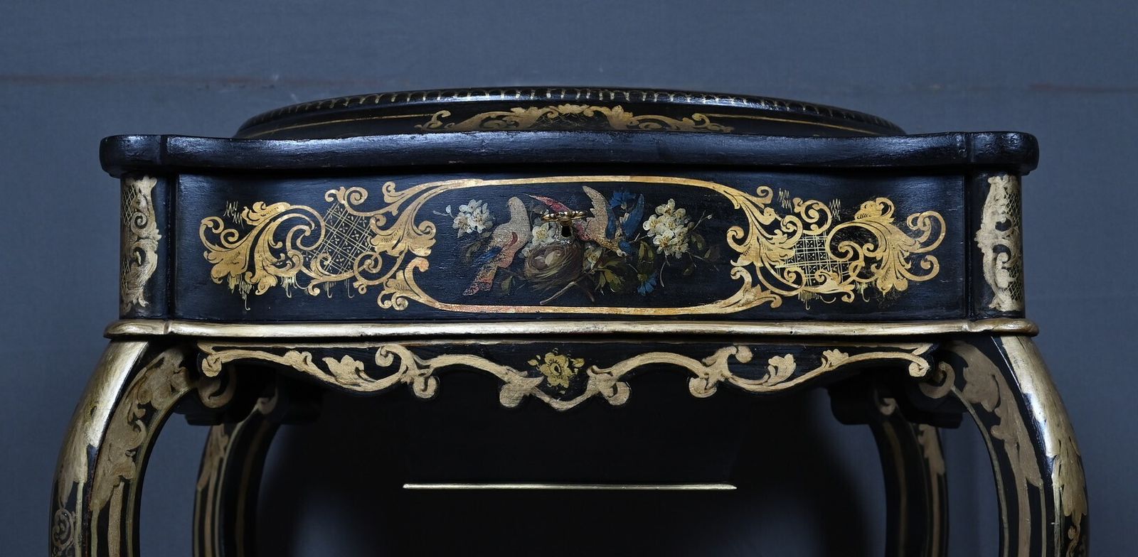 photo furniture Painted Wooden Work Table, Napoleon III Period – Mid 19th Century