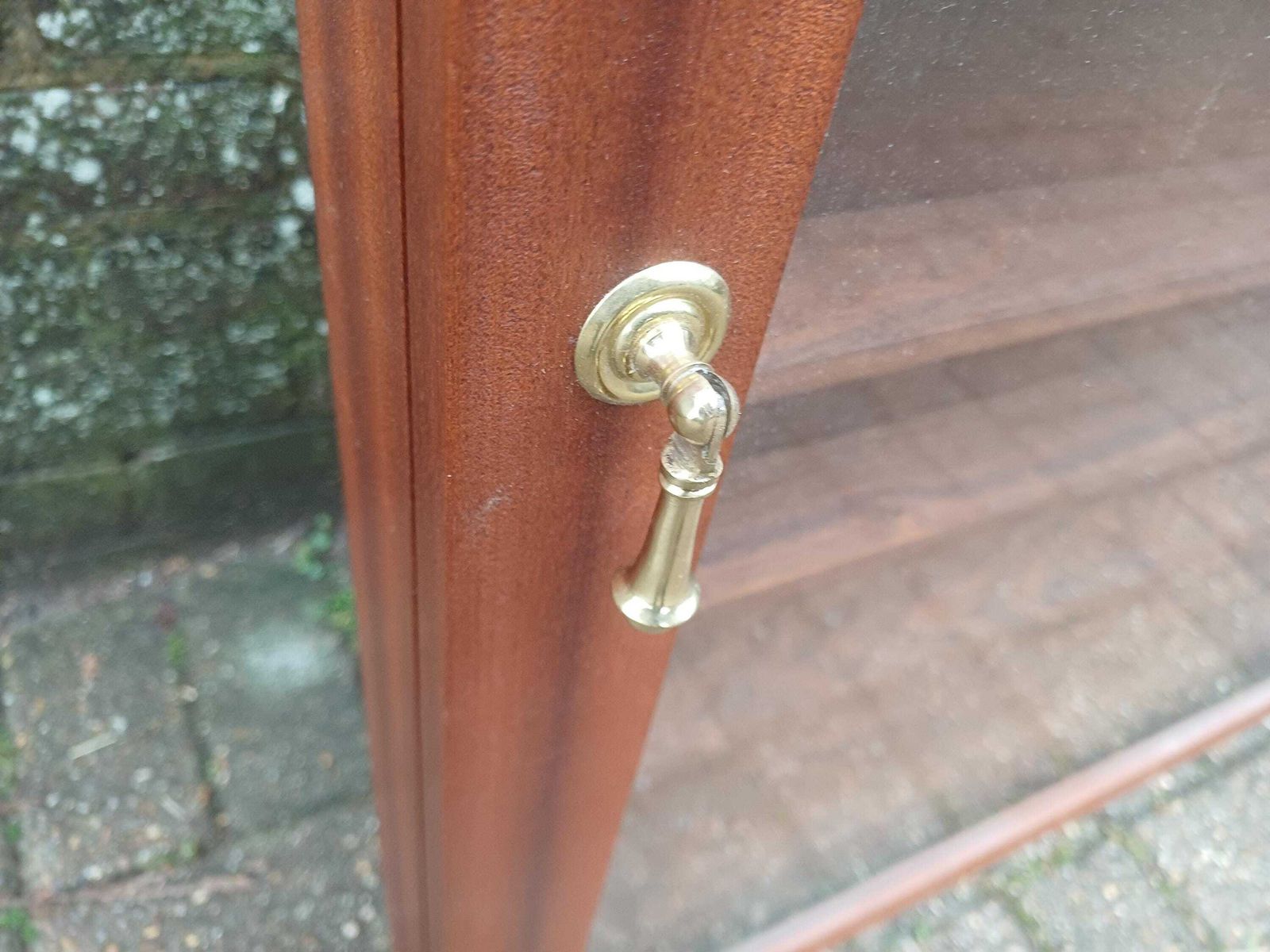 photo furniture Vintage 1980s Solid Mahogany Glazed Display Collectors Collector Cabinet With 11 Shelves Wall Toughened Glass Door Free Hand Delivery