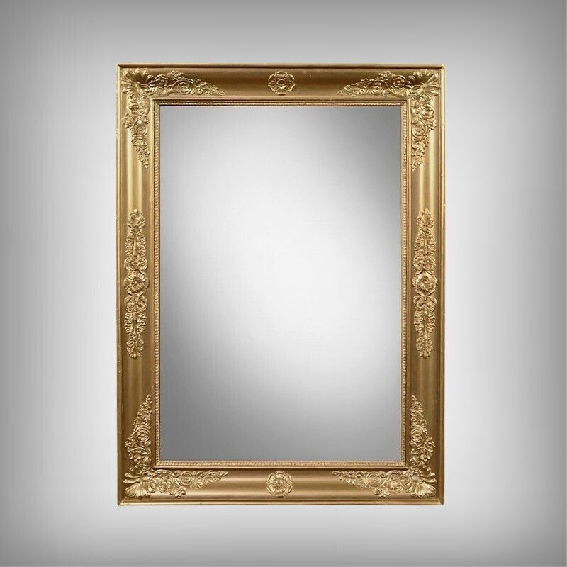 Important Giltwood Mirror, Restoration Style – Mid 19th Century