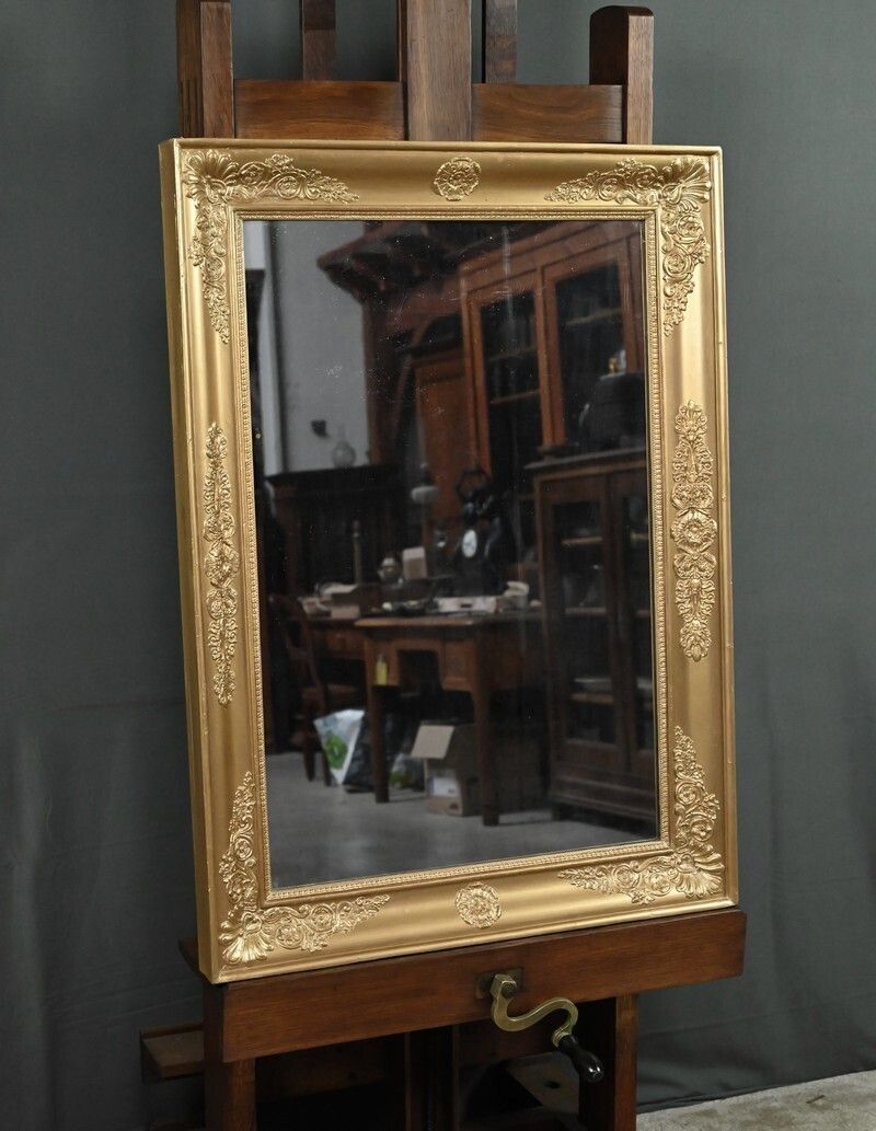 Important Giltwood Mirror, Restoration Style – Mid 19th Century photo for sale