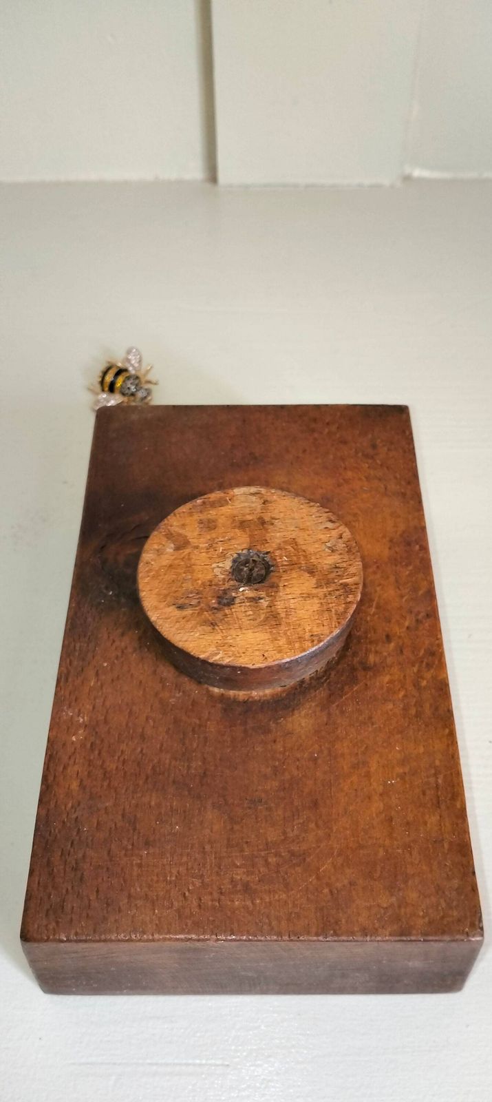 Antique French Wooden Butter Mold, Farmhouse Kitchen Decor photo 126.15