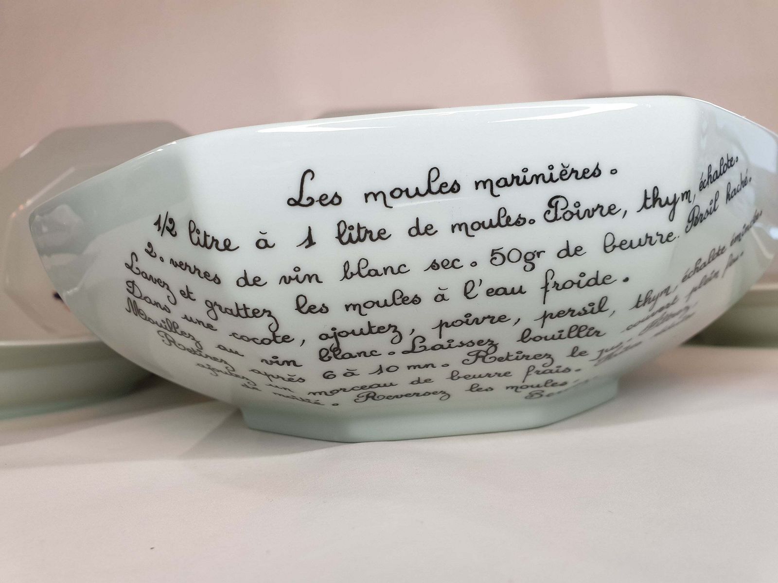 Limoges France Baby Blue Porcelain Dinner Set   6 Bowls & Large Mussel Bowl photo buy