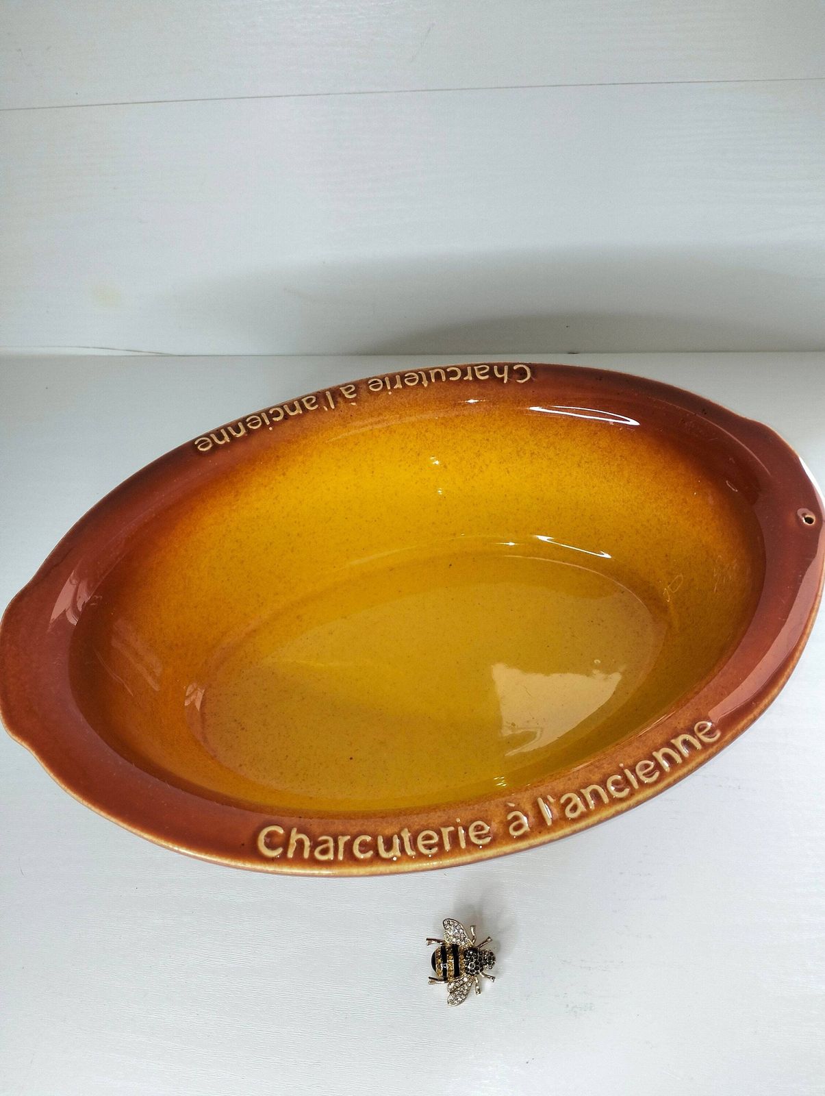 Vintage French Terrine Dish, Bretagne Céramique, Charcuterie A L'ancienne photo for sale
