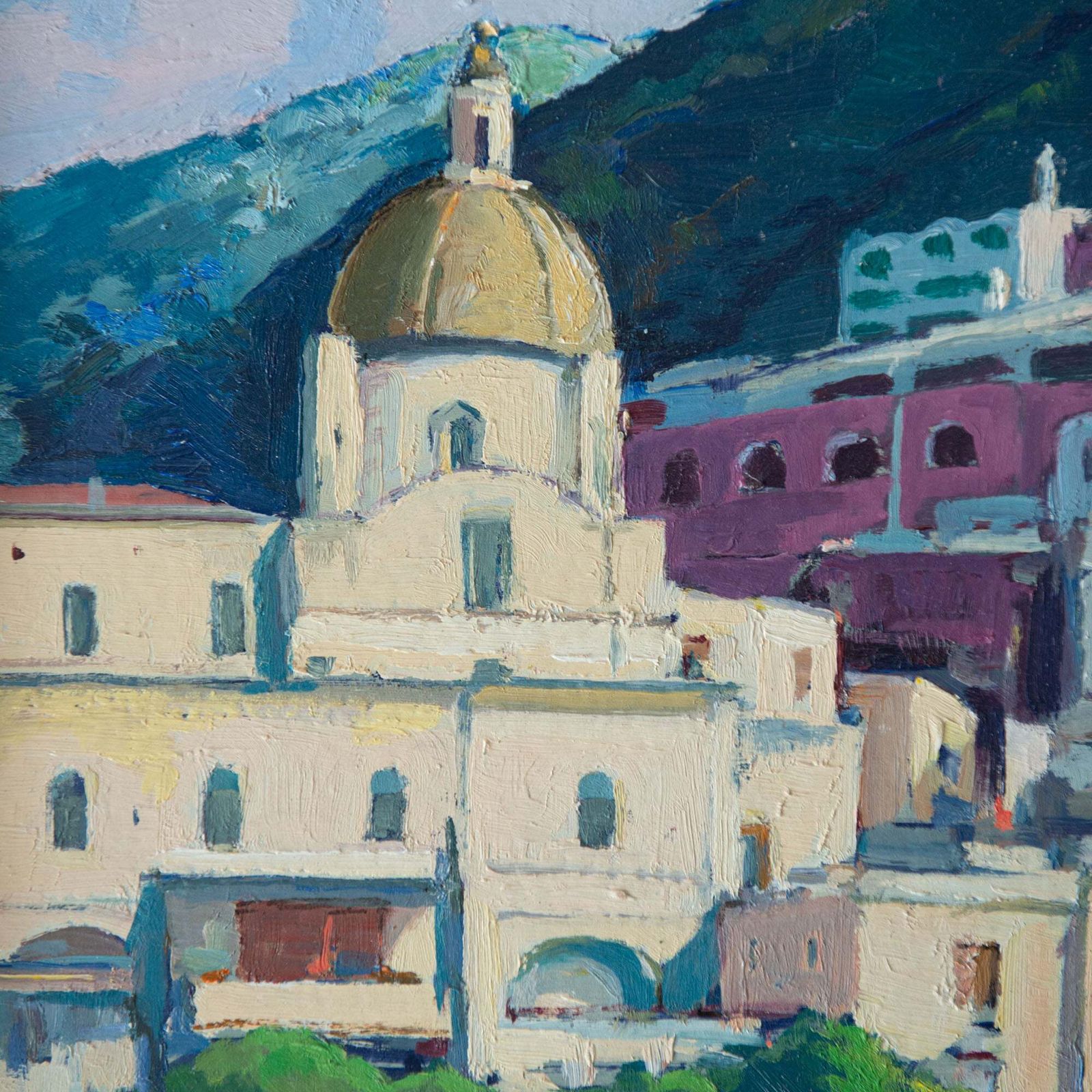 Positano En Valldemossa – Twee Post Impressionistische Landschappen, Gesigneerd photo for sale