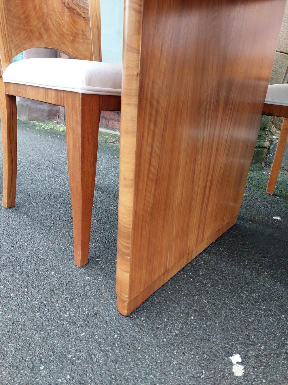 Art Deco Black Walnut Dining Suite To Seat Six photo Furniture