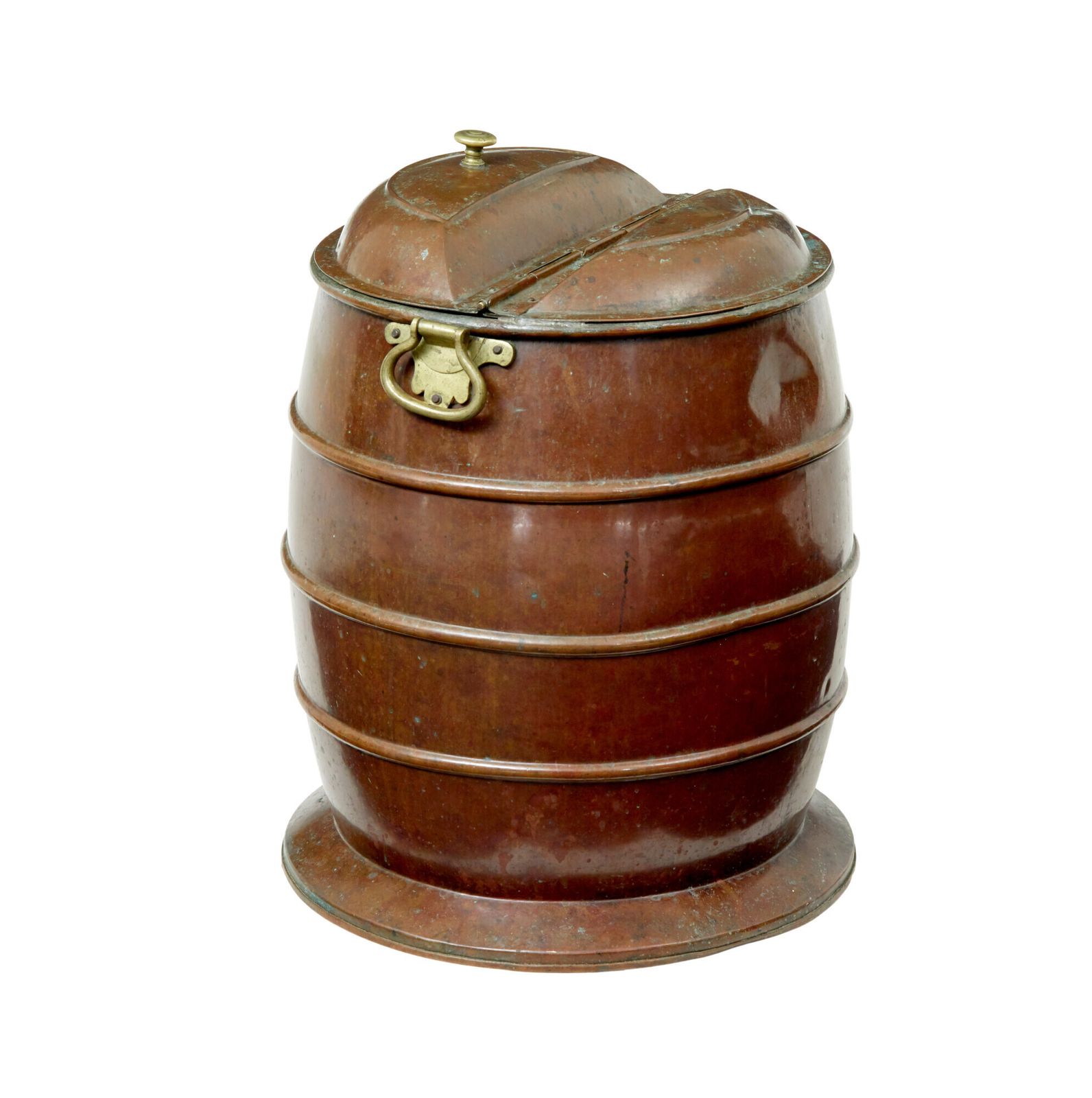 19th Century Swedish Copper And Brass Water Barrel photo for sale