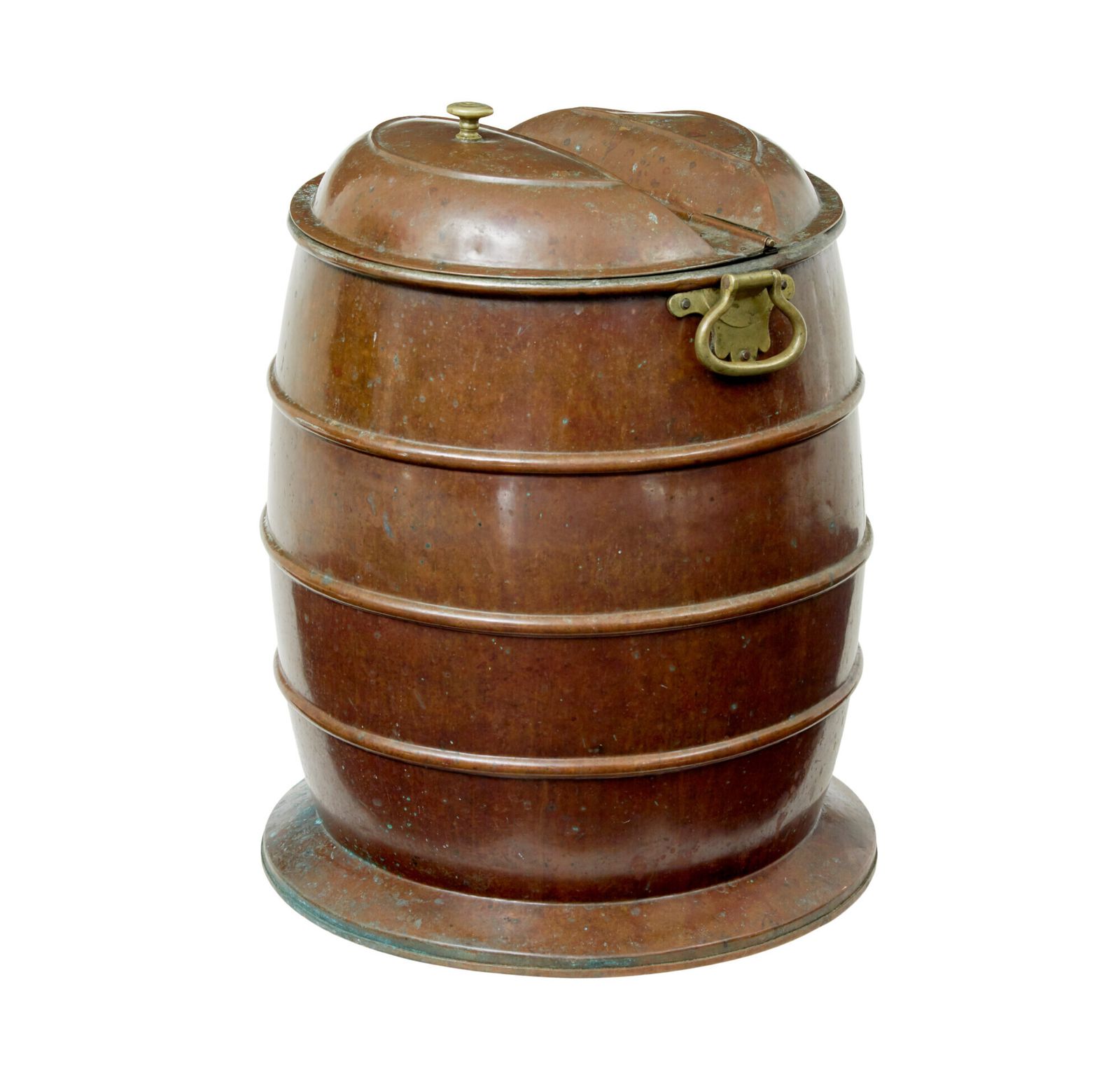 19th Century Swedish Copper And Brass Water Barrel photo 1095.0