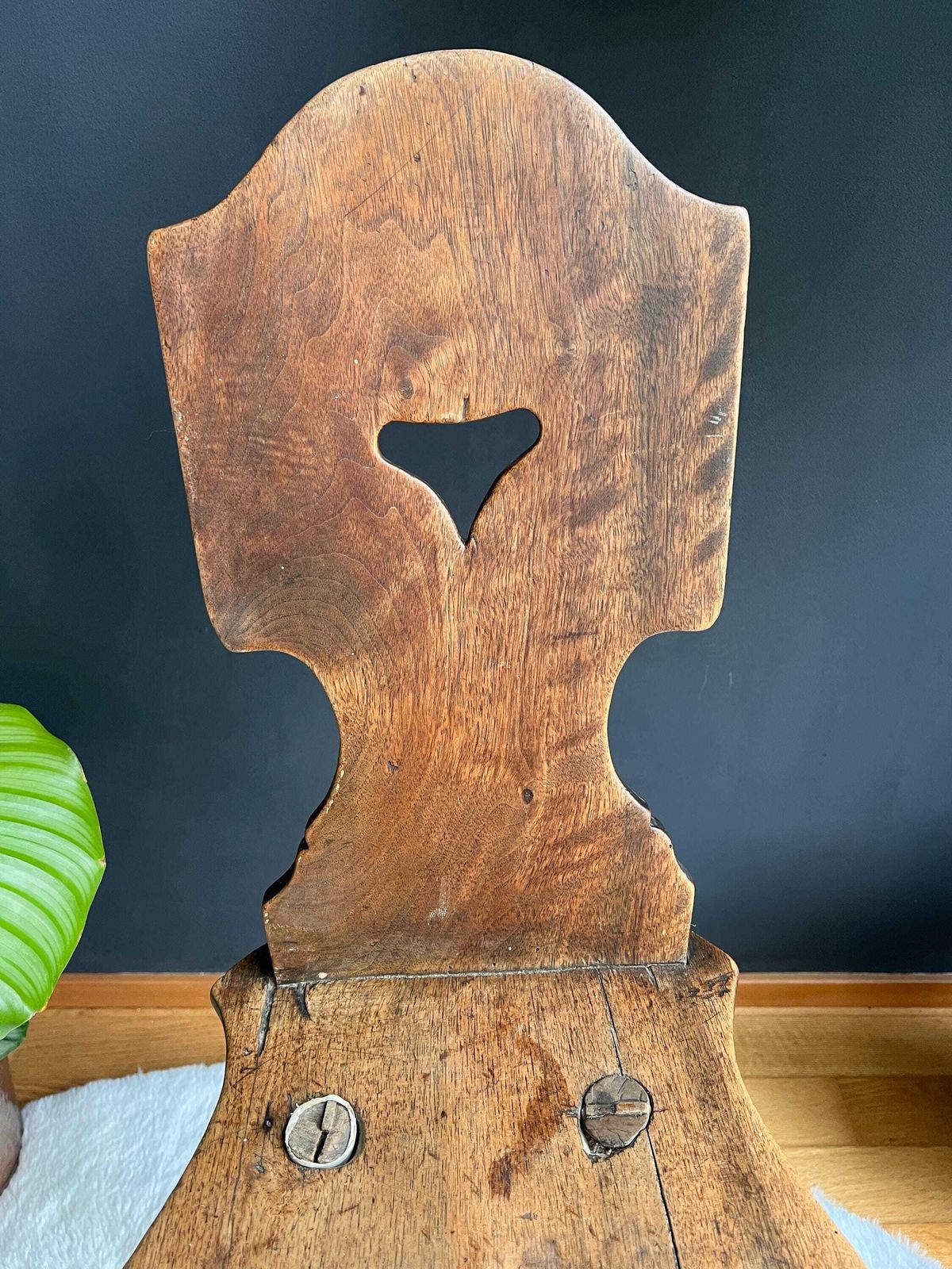 photo furniture Antique Swiss Folk Art Chair: Wabi Sabi Furniture