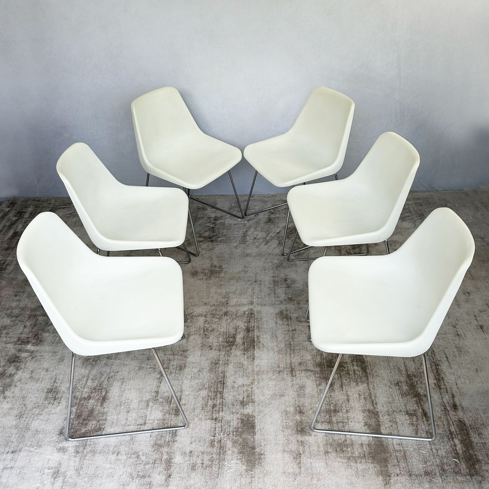 Robin Day Polypropylene Chairs With Chrome Sled Bases For Hille (Set Of Six) photo 995.0