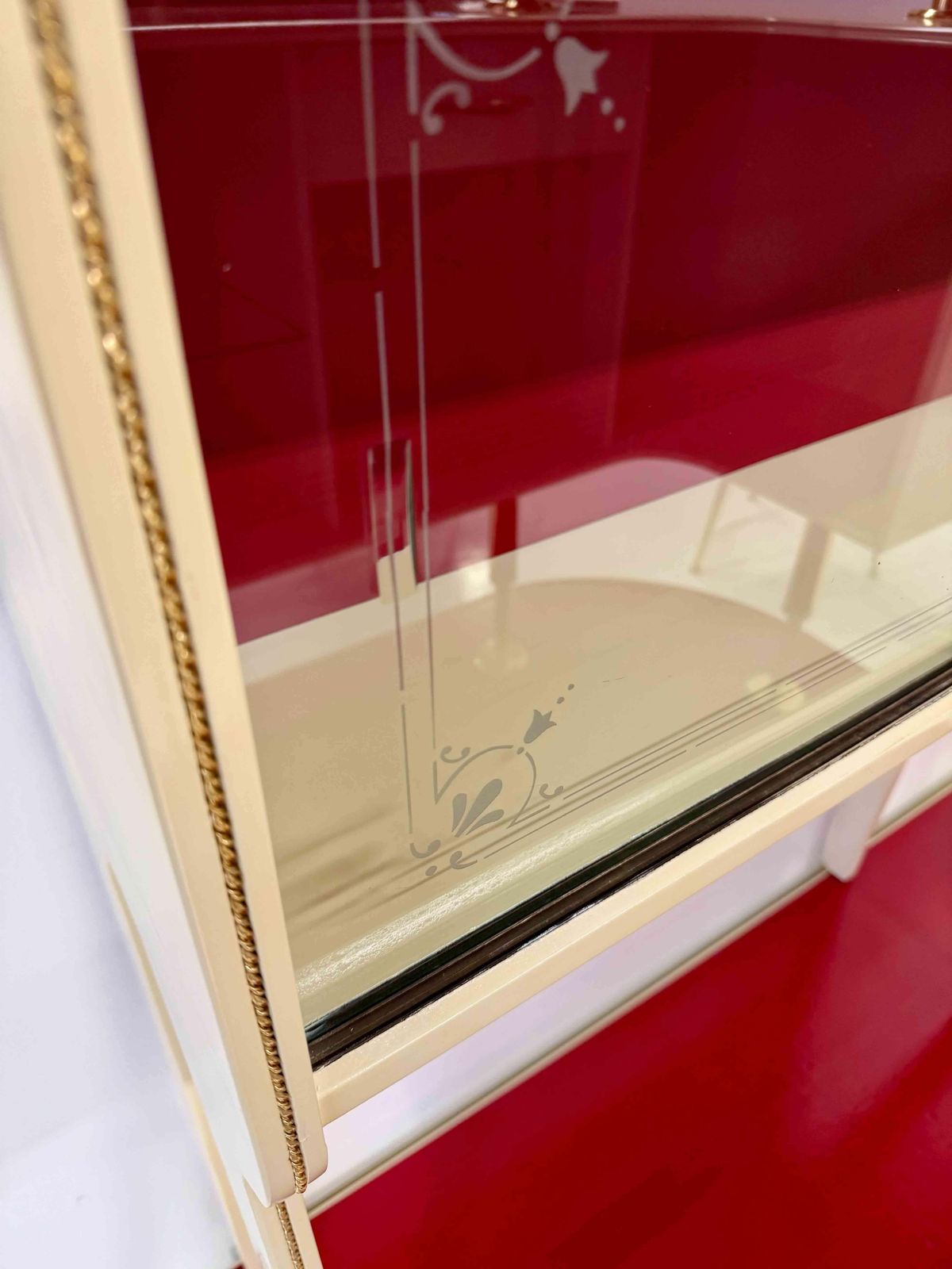 photo for sale Exceptional Italian Art Deco Parchment Bar, 1950s, Attributed To Gio Ponti