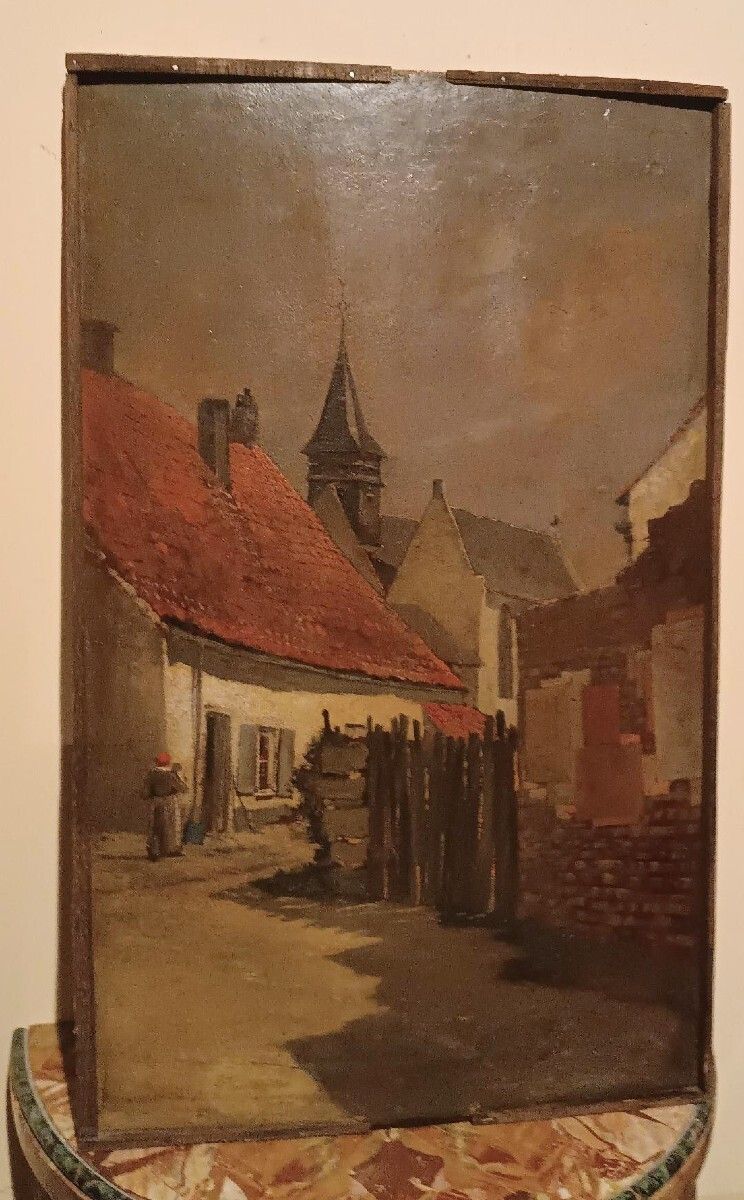 19th Century Painting   Oil On Panel   European School photo furniture