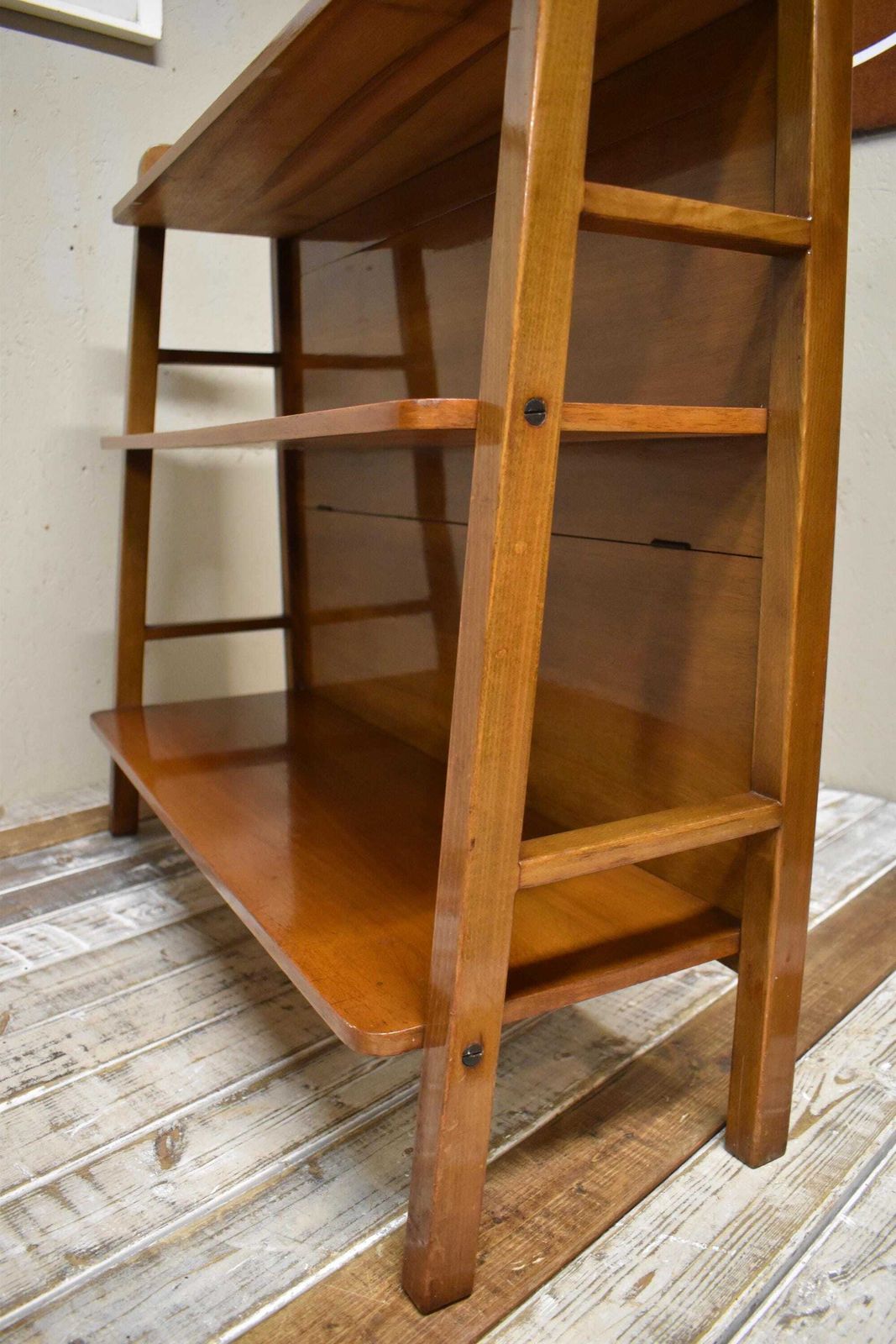 photo buy Mid Century Waterfall Display Bookcase   Ladderax Style