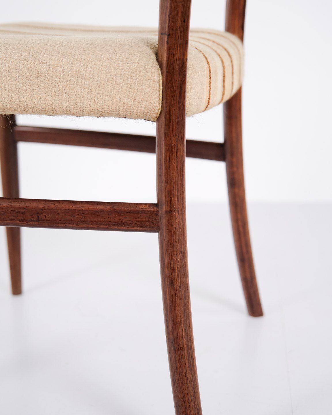 photo furniture Set Of Six Dining Chairs   Rosewood & Striped Fabric   No Møller   Jl Møllers Furniture Factory   1960s