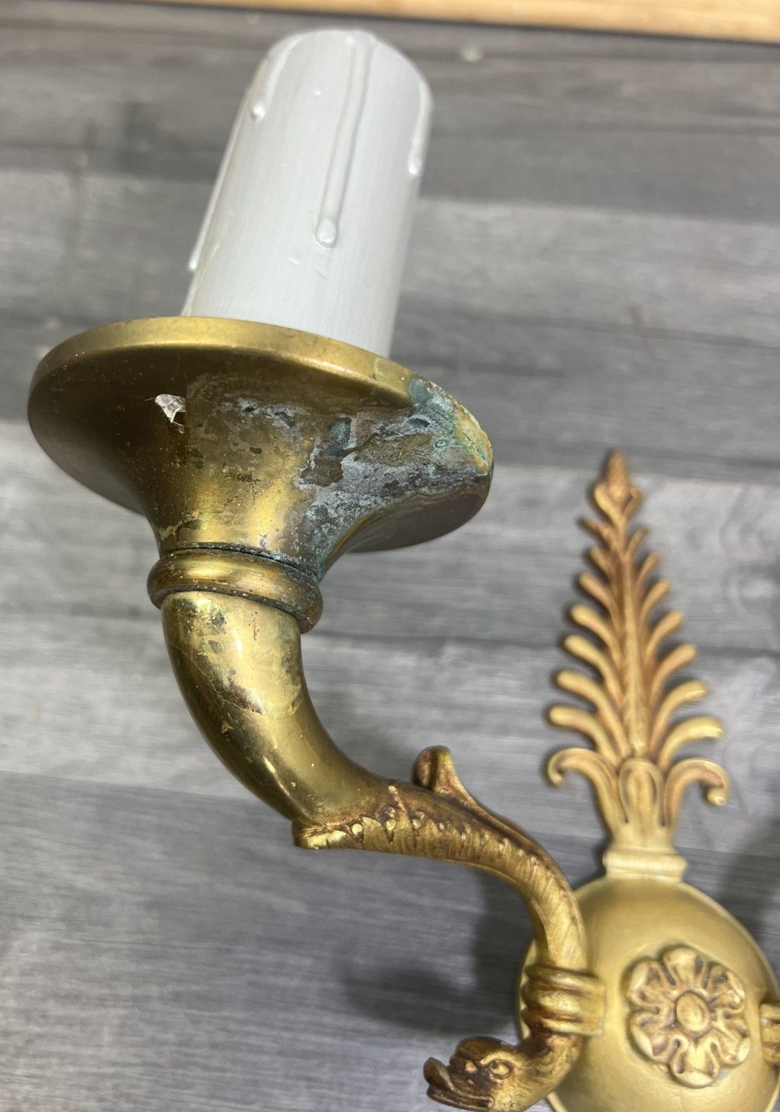 Pair Of Wall Sconces Vintage French Style Ornate Decorative Lighting Lot 4771 photo vinterior