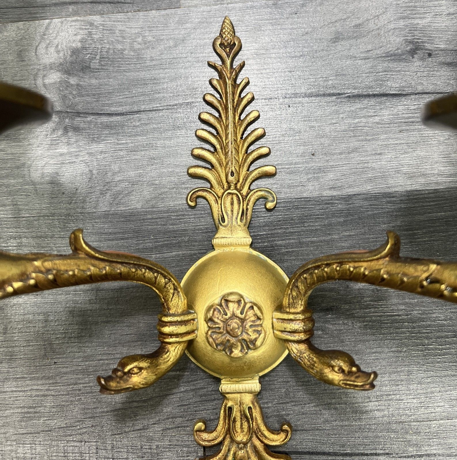 photo furniture Pair Of Wall Sconces Vintage French Style Ornate Decorative Lighting Lot 4771