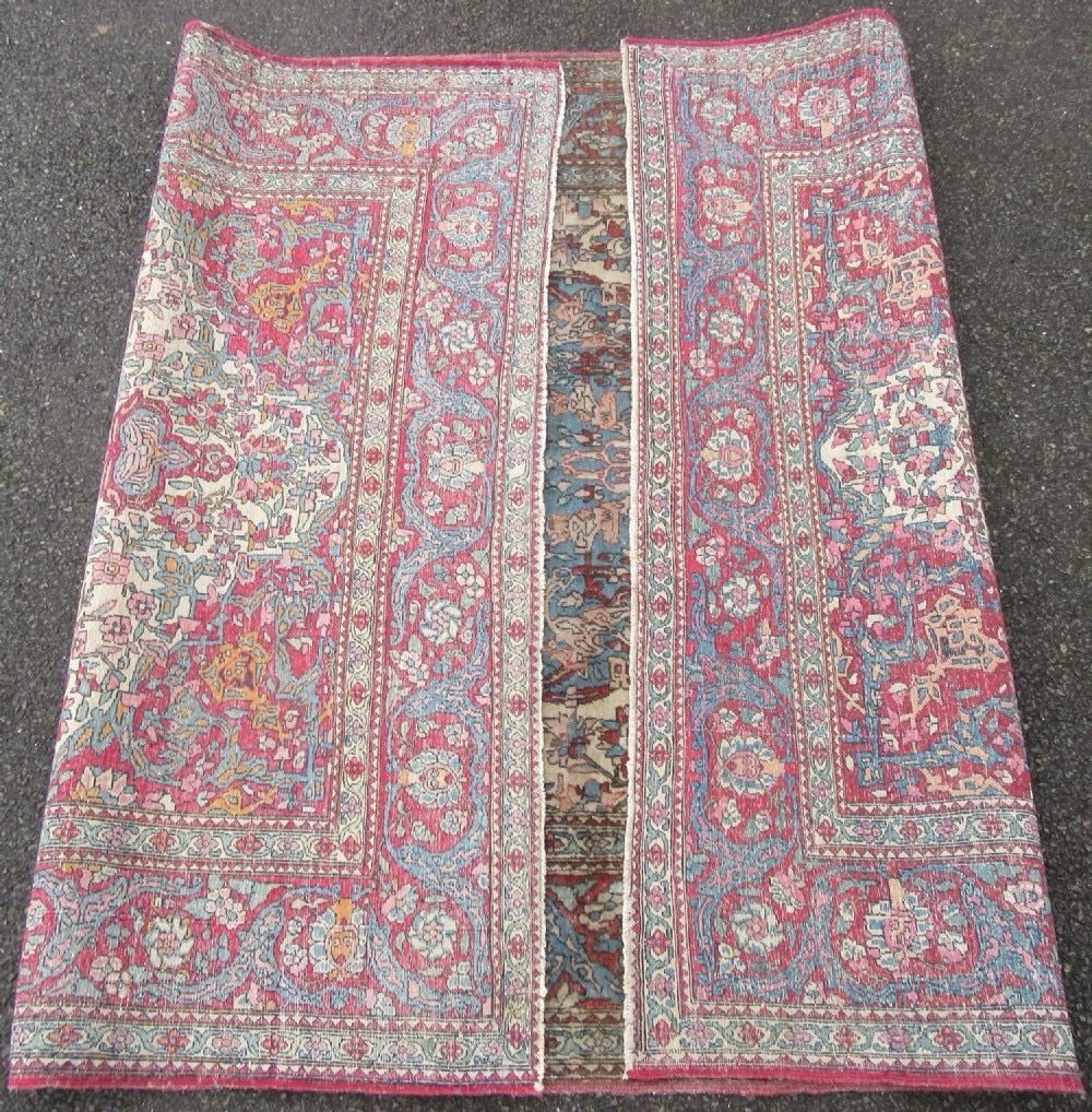 photo for sale Antique Distressed Isfahan Rug. 206cm X 140cm