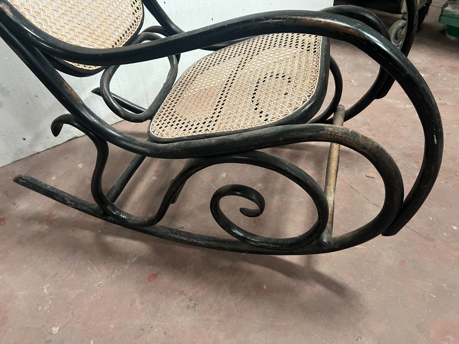 photo for sale Rocking Chair Curved Wooden Rocking Chair 20th Century