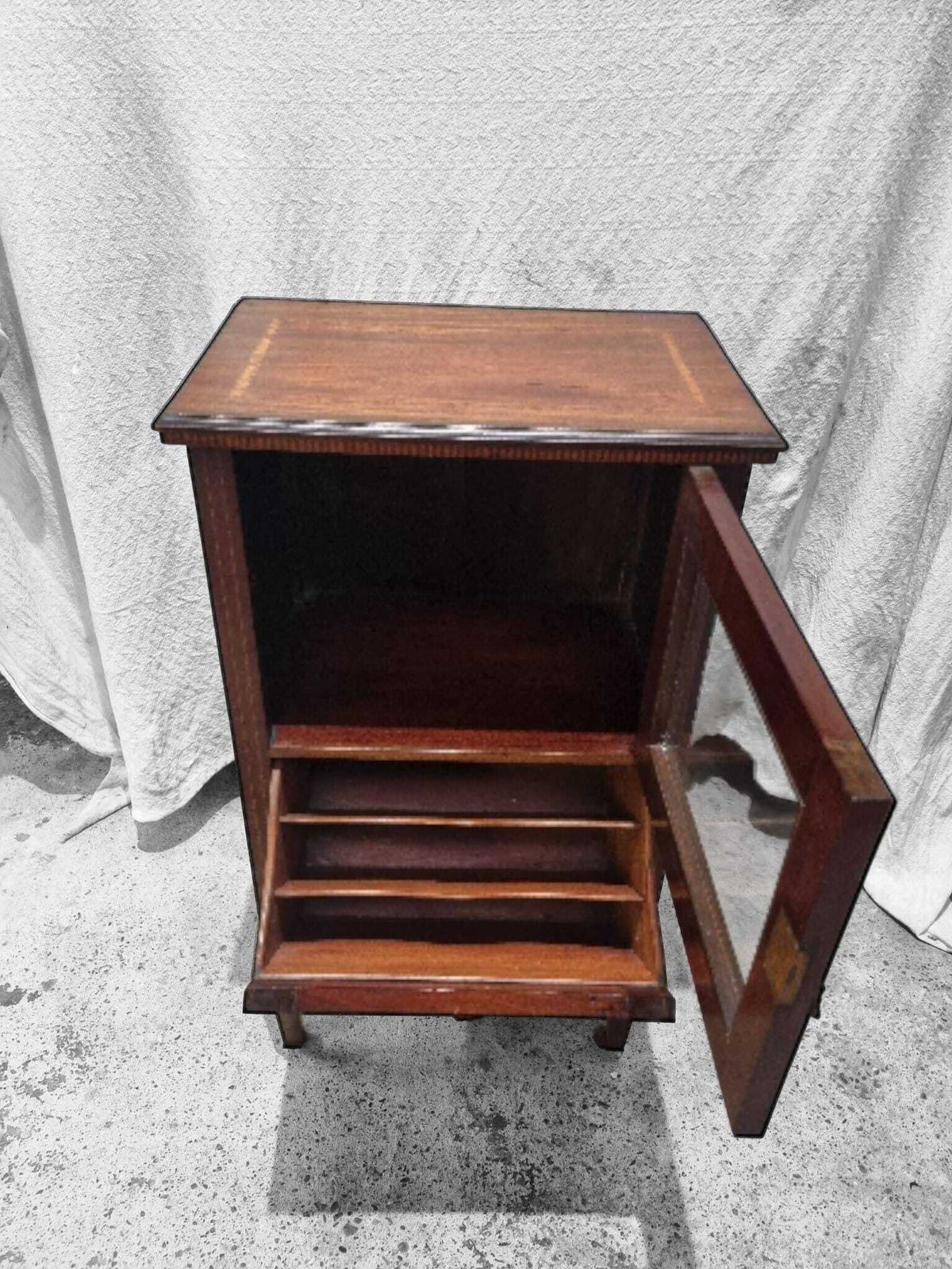 Vintage Mahogany Music Cabinet / Small Display & Storage Cabinet C.1920 photo Furniture