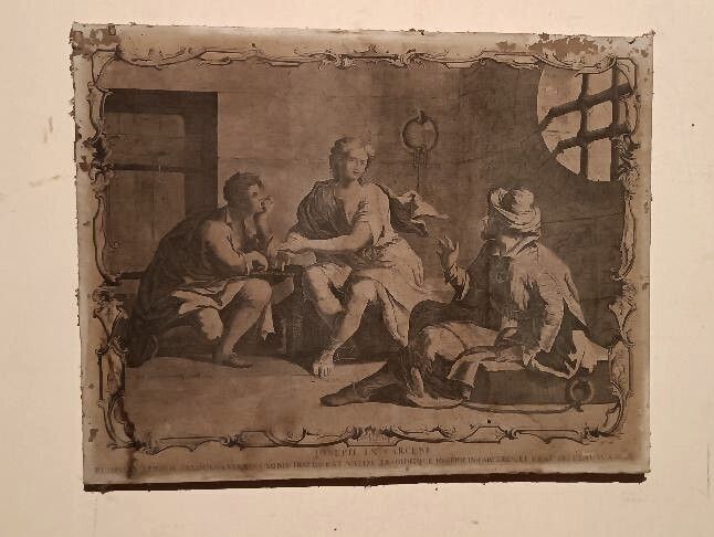 Antique Engraving Giovanni Volpato   'Joseph In Carcere', 1768