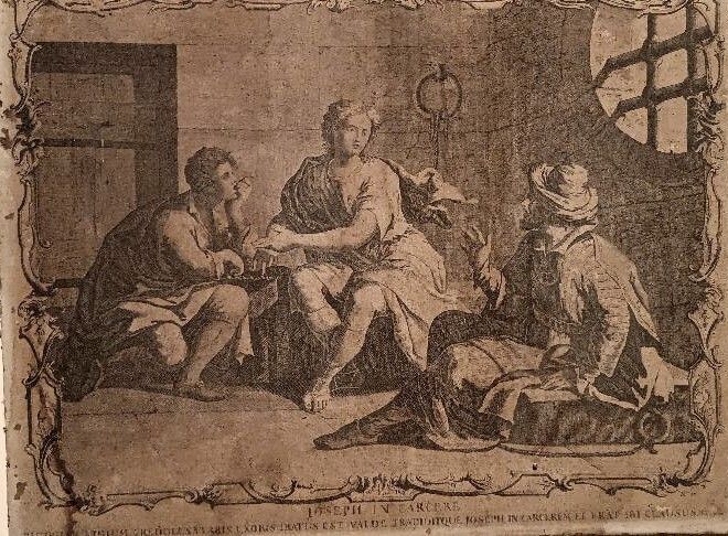 Antique Engraving Giovanni Volpato   'Joseph In Carcere', 1768 photo for sale
