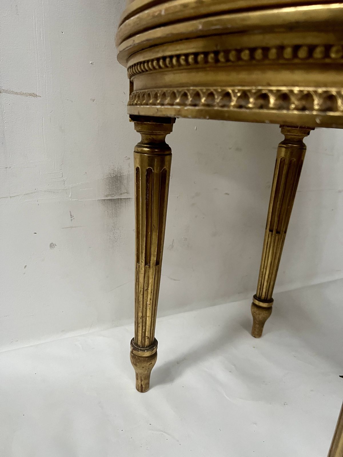 photo buy Louis XVI Style Armchair In Wood And Gilded Stucco, 20th Century.