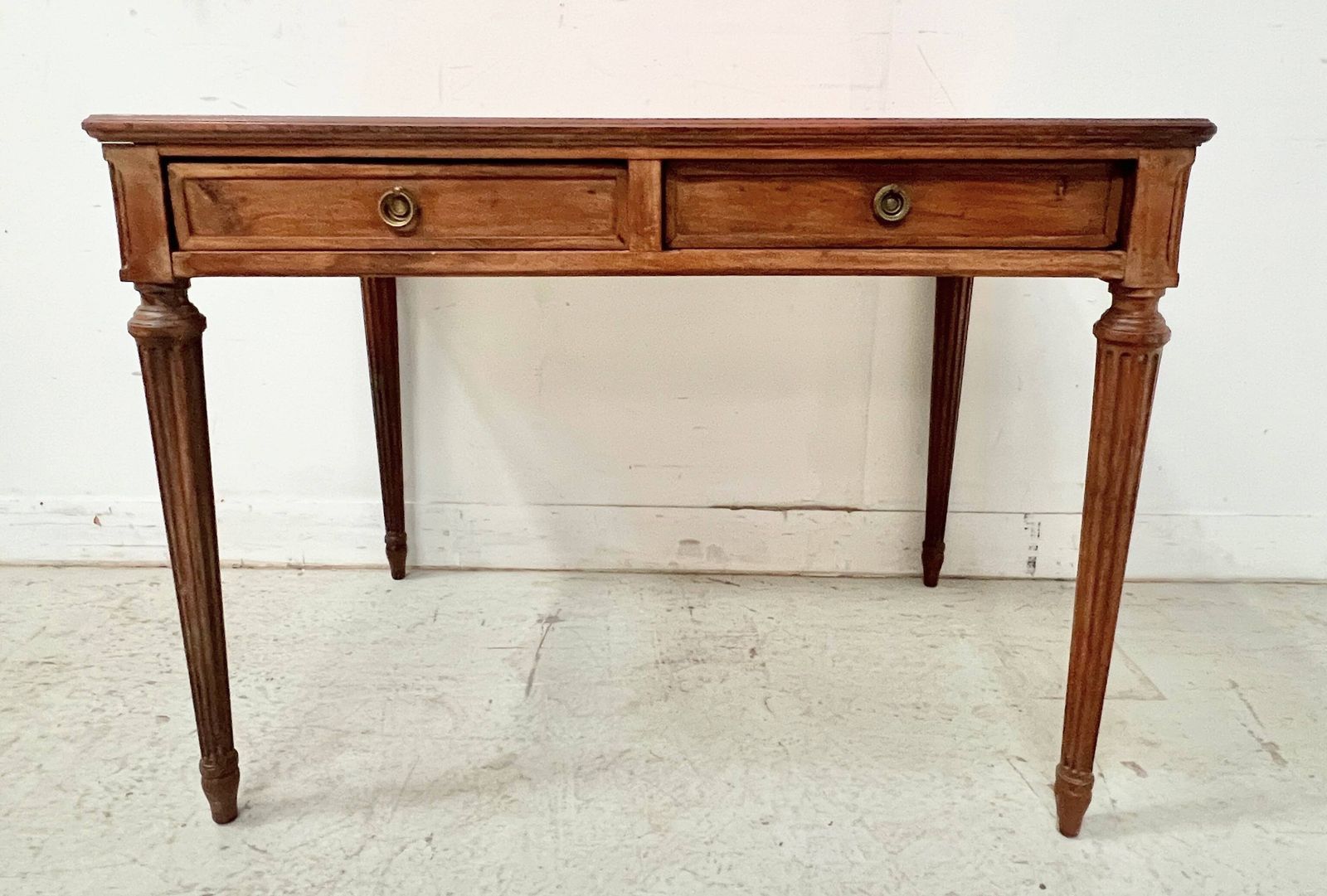 Furniture Louis XVI Style Desk In Stained Beech, 20th Century. photo