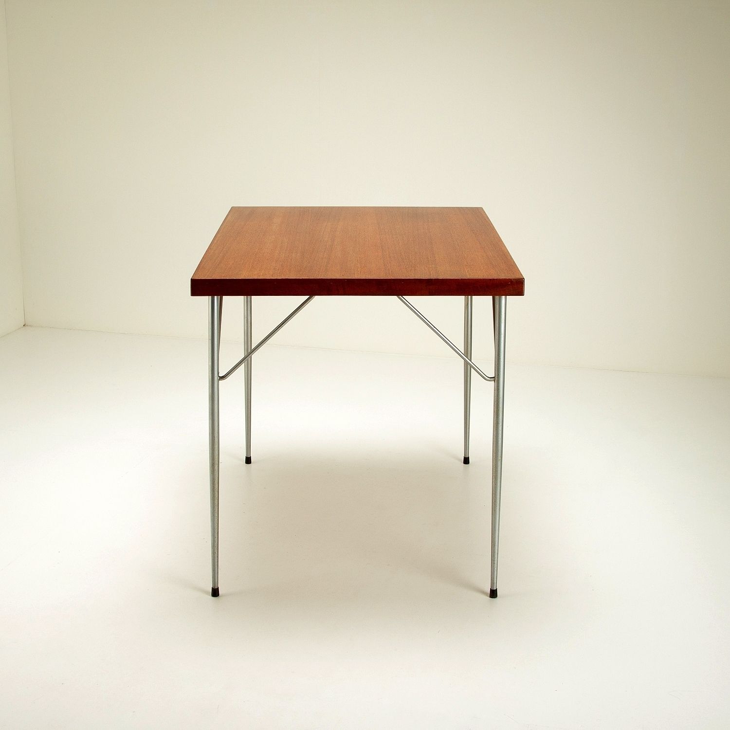 Teak And Chrome Desk After Arne Jacobsen, Denmark, 1950s photo 675.0