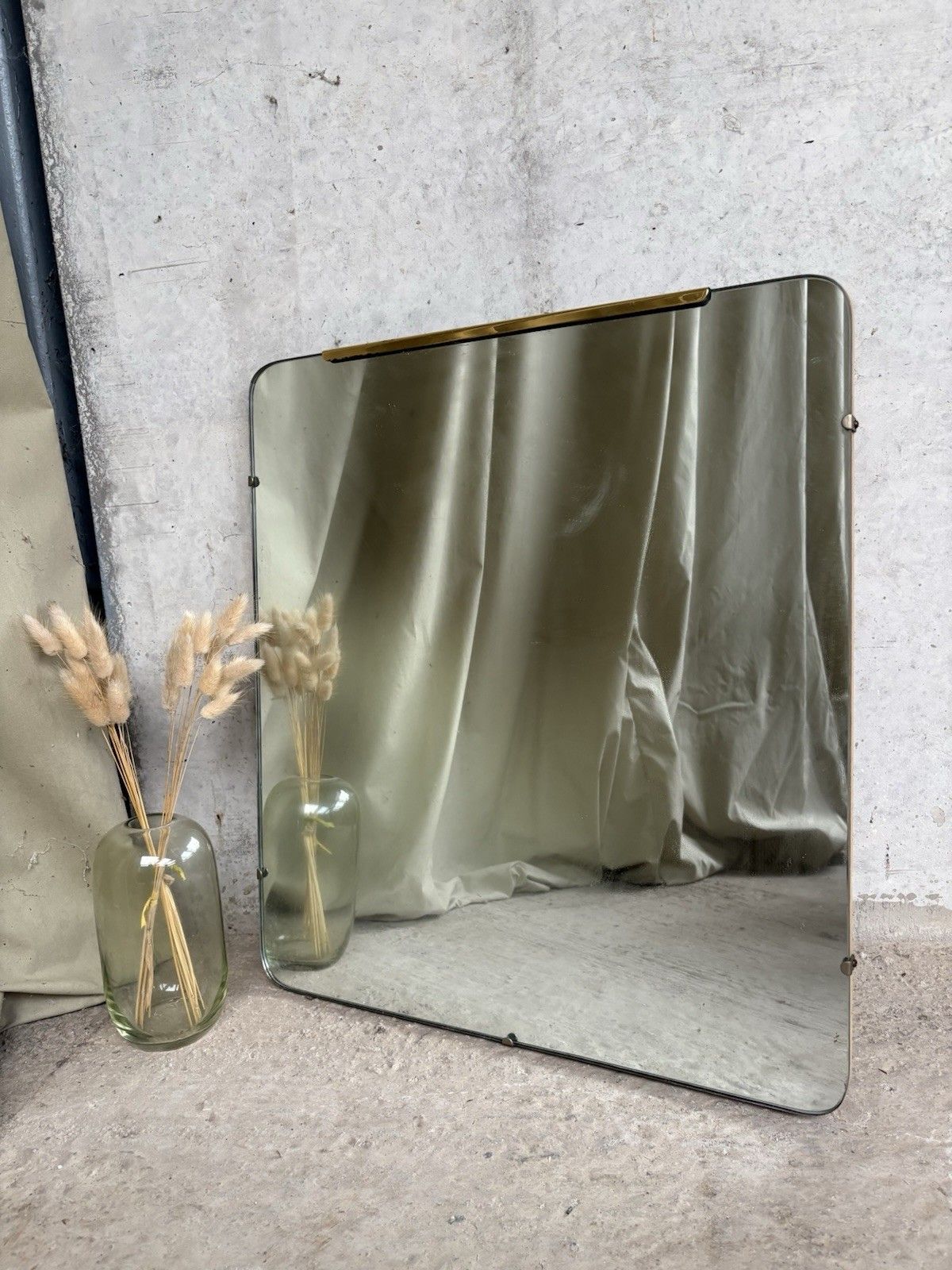Vtg Mid Century Large Wall Hallway Overmantle Mirror Retro R1032 photo furniture