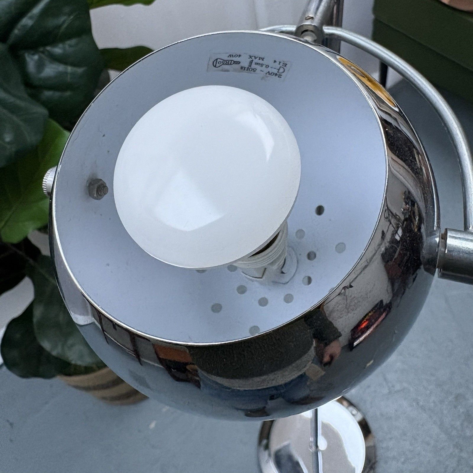 photo vinterior Vintage 1960s Triple Eyeball Chrome Metal Floor Lamp