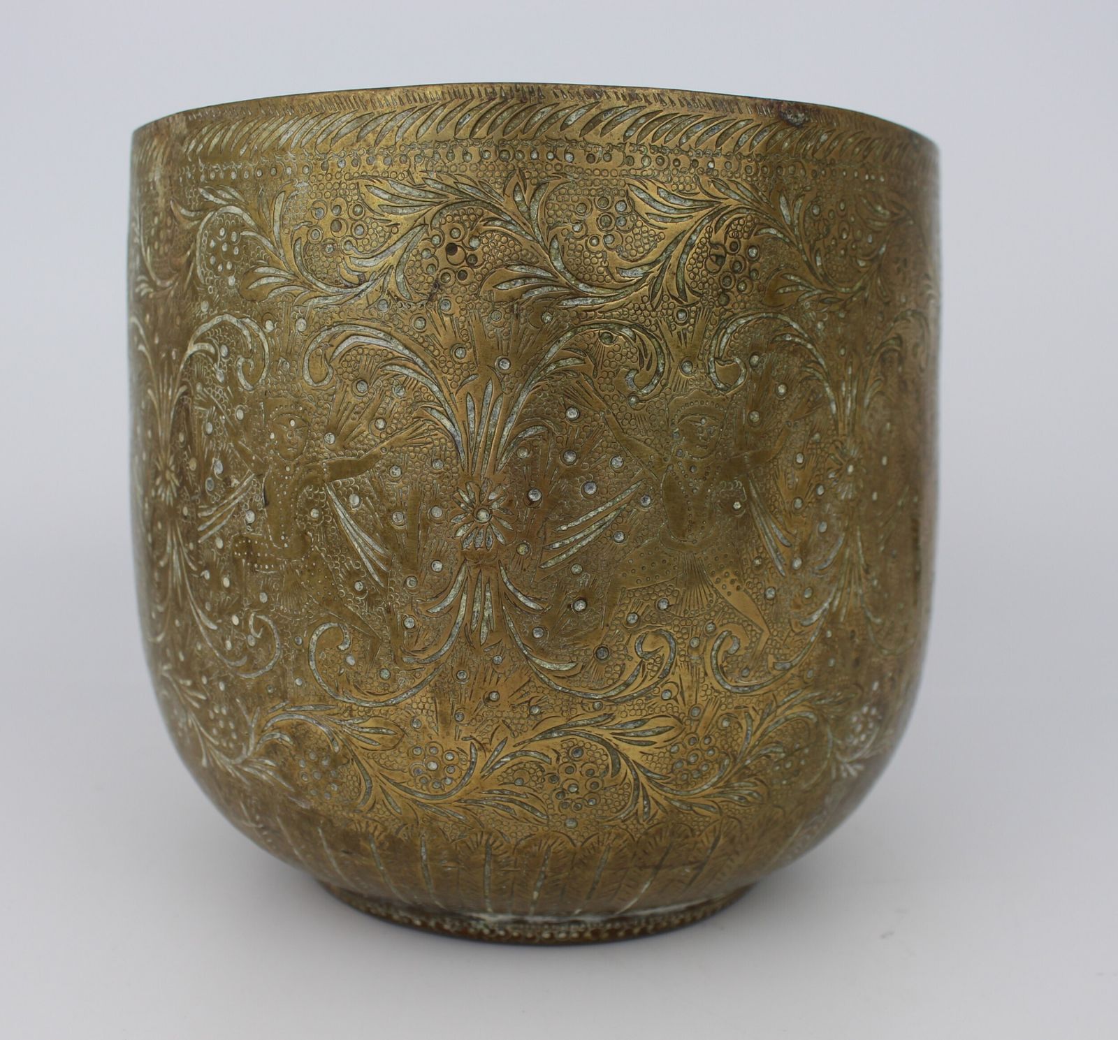 Antique Indian Brass Cachepot C.1880 photo furniture