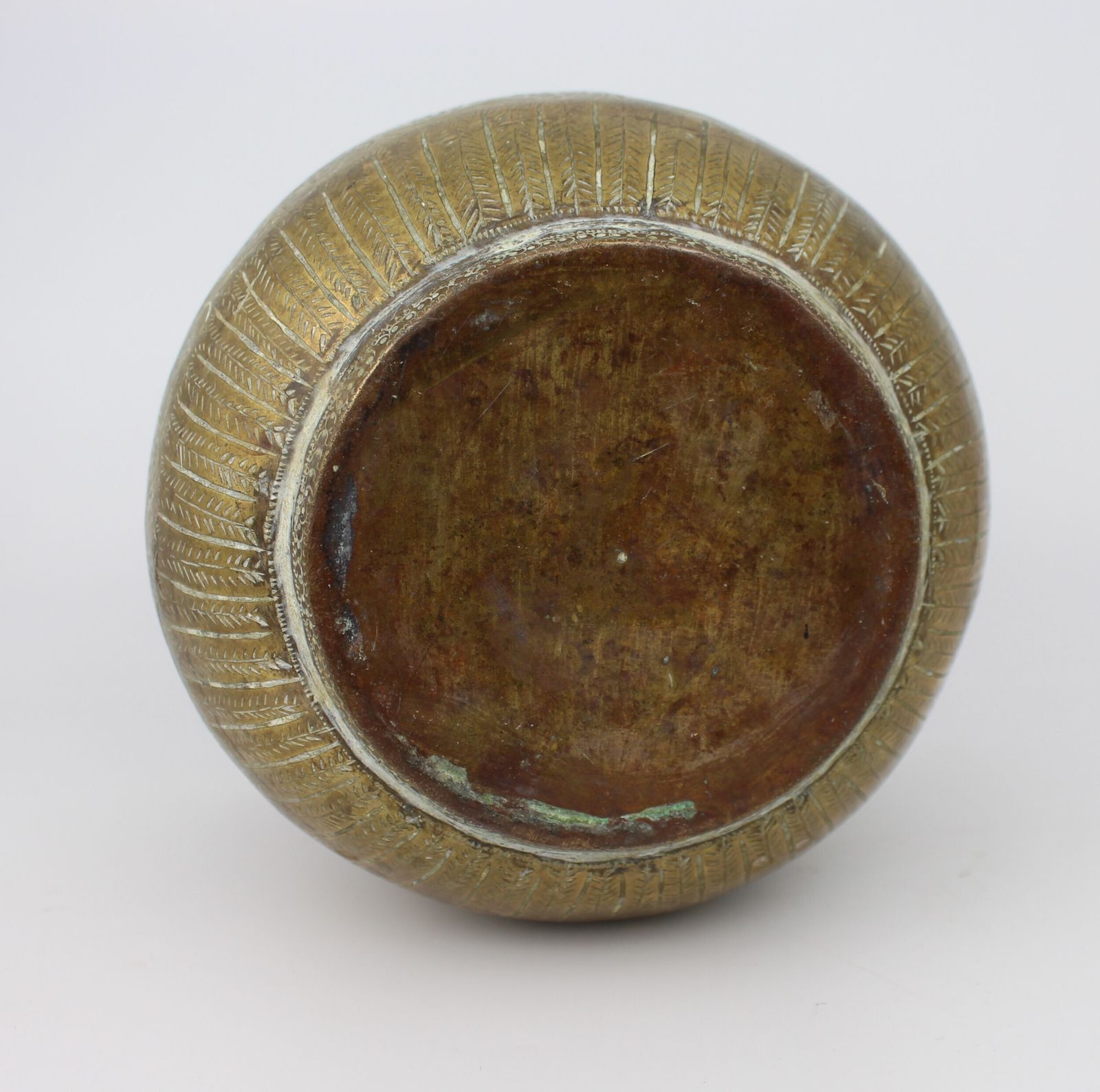 Antique Indian Brass Cachepot C.1880 photo vinterior