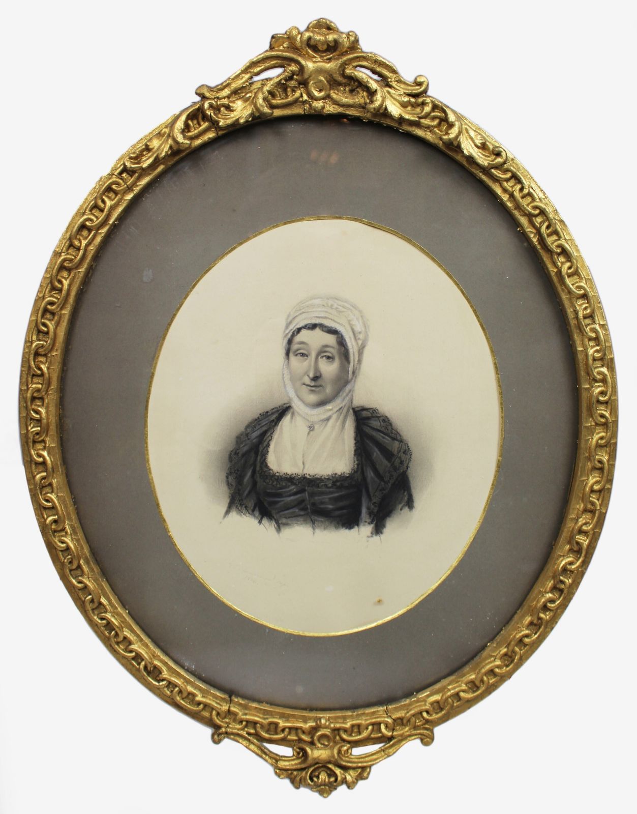 photo vinterior Pair Of Mid 19th Century Portrait Drawings – Sir Hugh Halkett And Wife, Signed C. Reimann, 1846