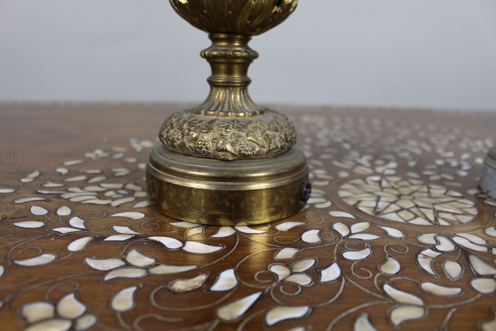Pair Of 19th Century French Gilt Bronze Bacchanalian Ewers With Cherubs photo vintage