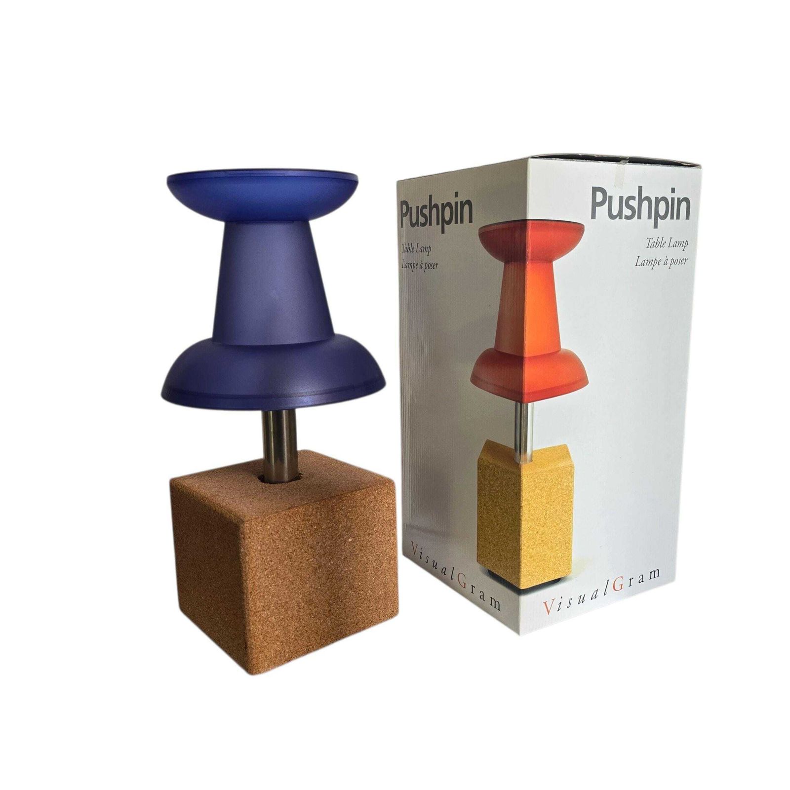 Delightful Vintage Pop Art Lamp Pushpin. Plastic/Cork. Justin Cheung For Visual Gramn. photo 348.0