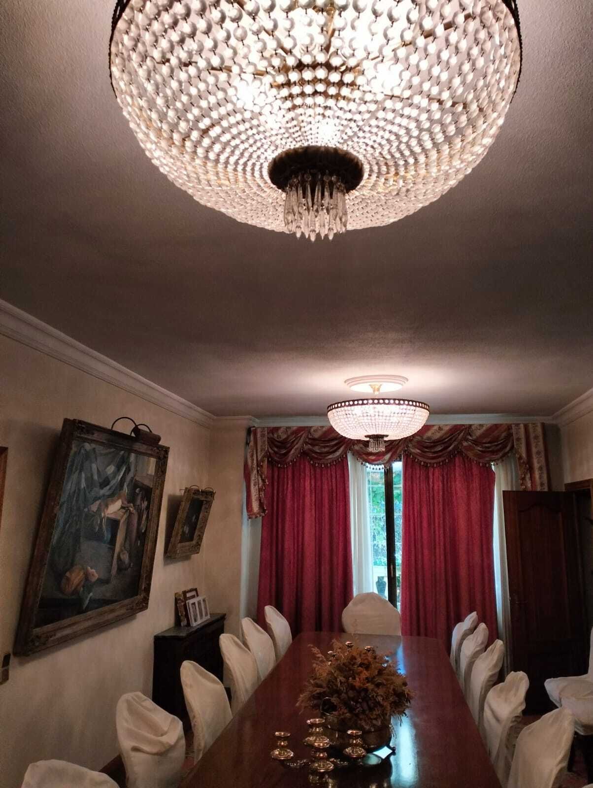 Mahogany Dining Set, 20 Mahogany Petit Point Chairs + A 6 Metres Unique Mahogany Table photo 5000.0