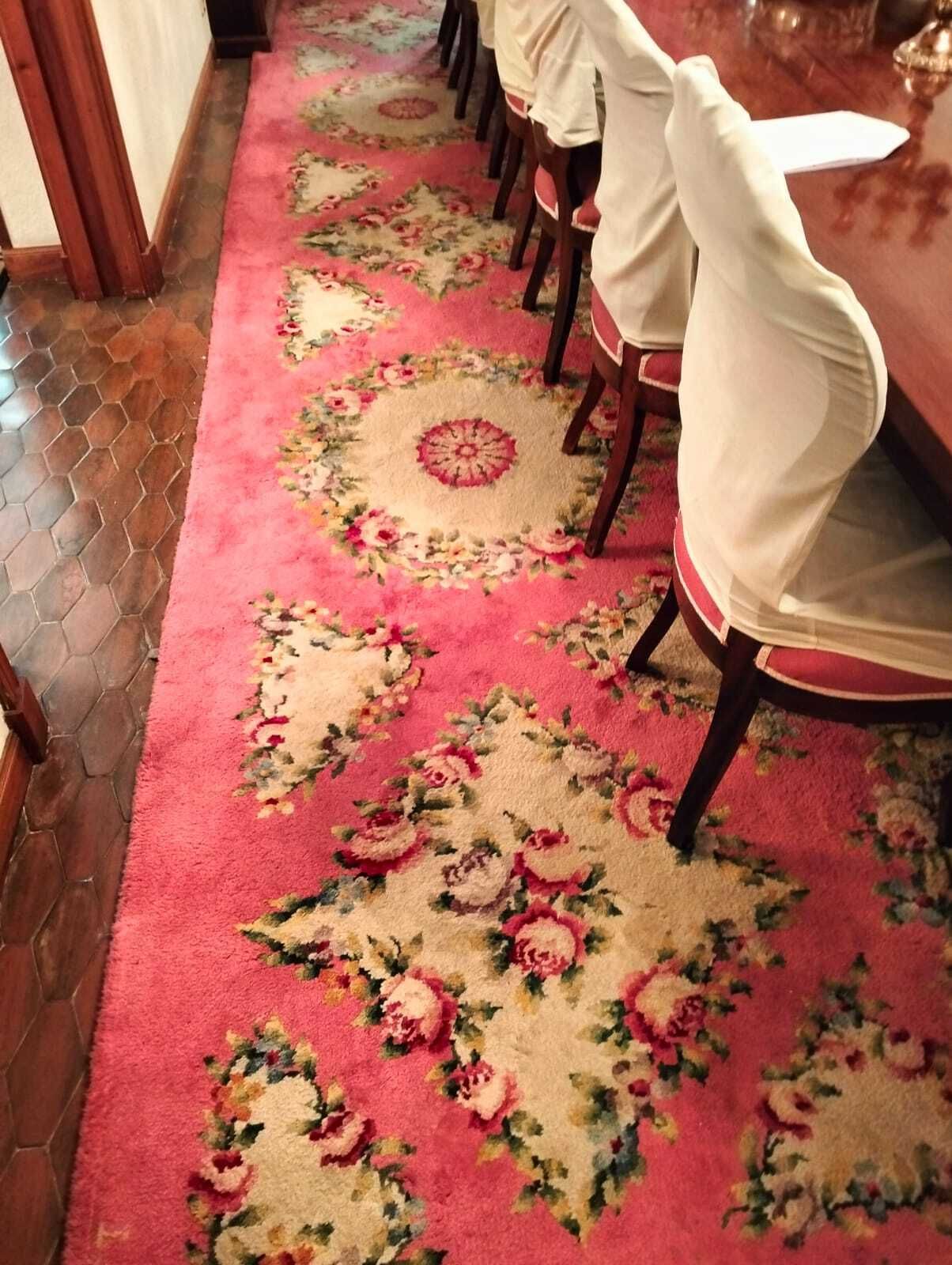 Mahogany Dining Set, 20 Mahogany Petit Point Chairs + A 6 Metres Unique Mahogany Table photo buy