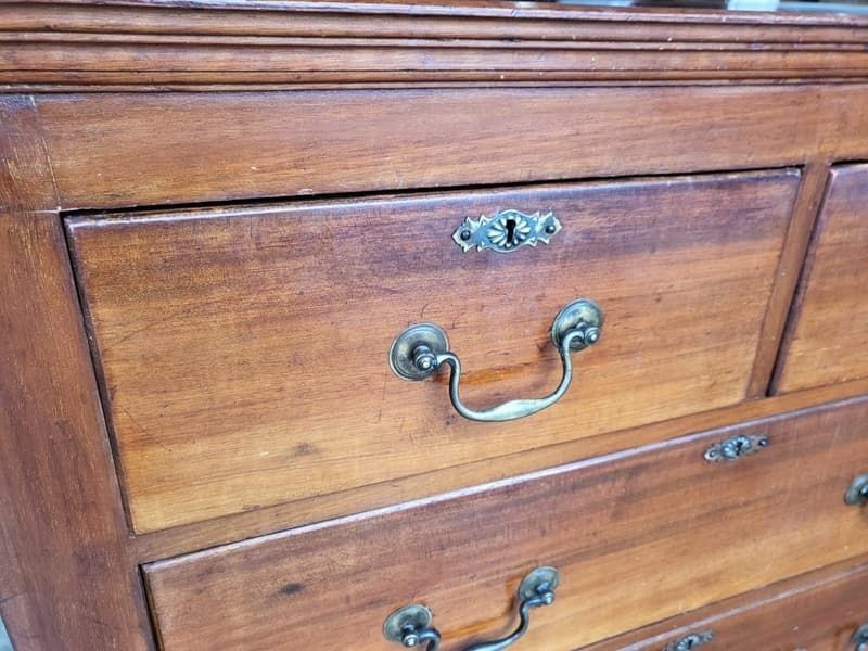 Antique Edwardian Small 2 Over 2 Chest Of Drawers photo 275.0