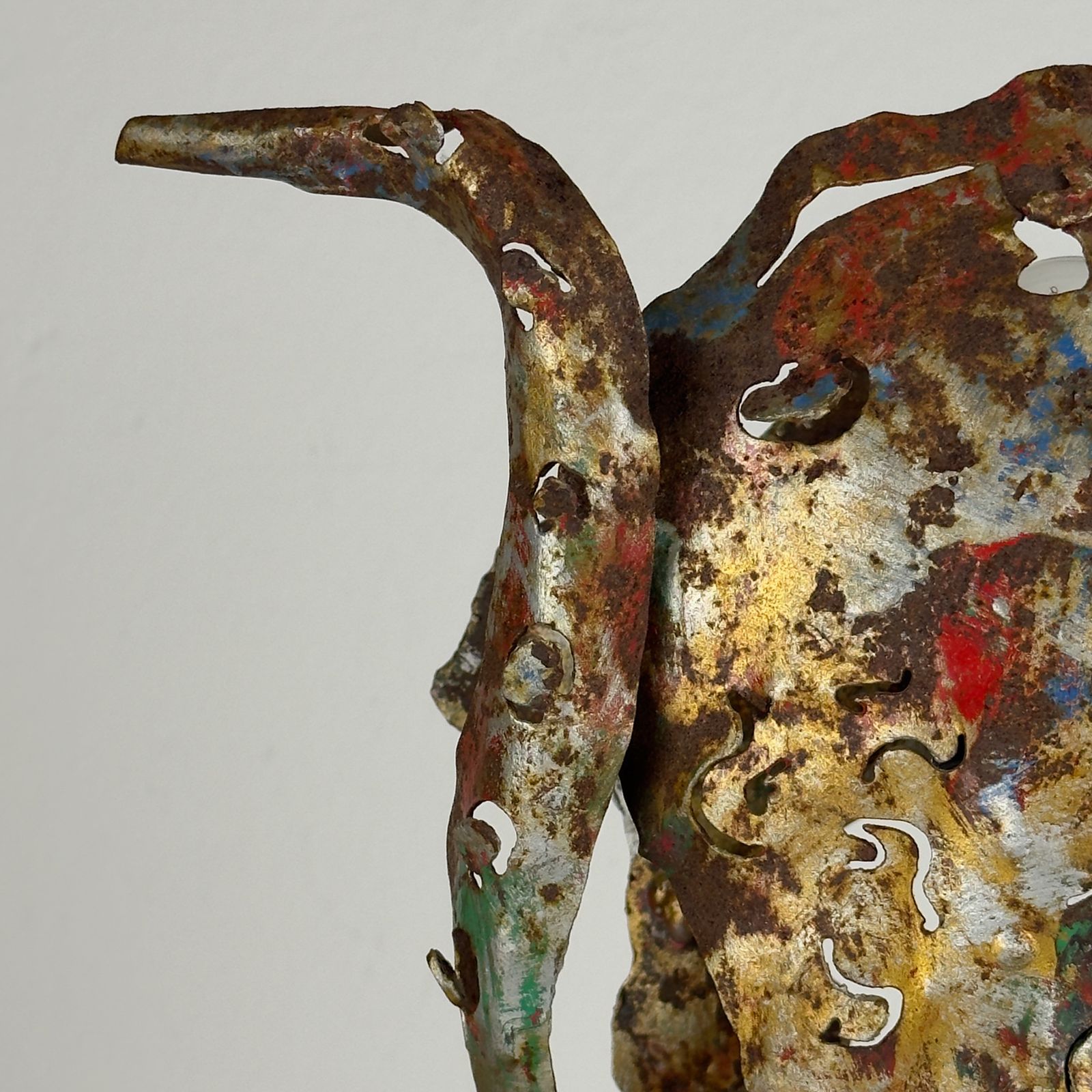 Original Metal Brutalist Wall Lamp Octopus By Salvino Marsura, Italy 1980s photo vinterior