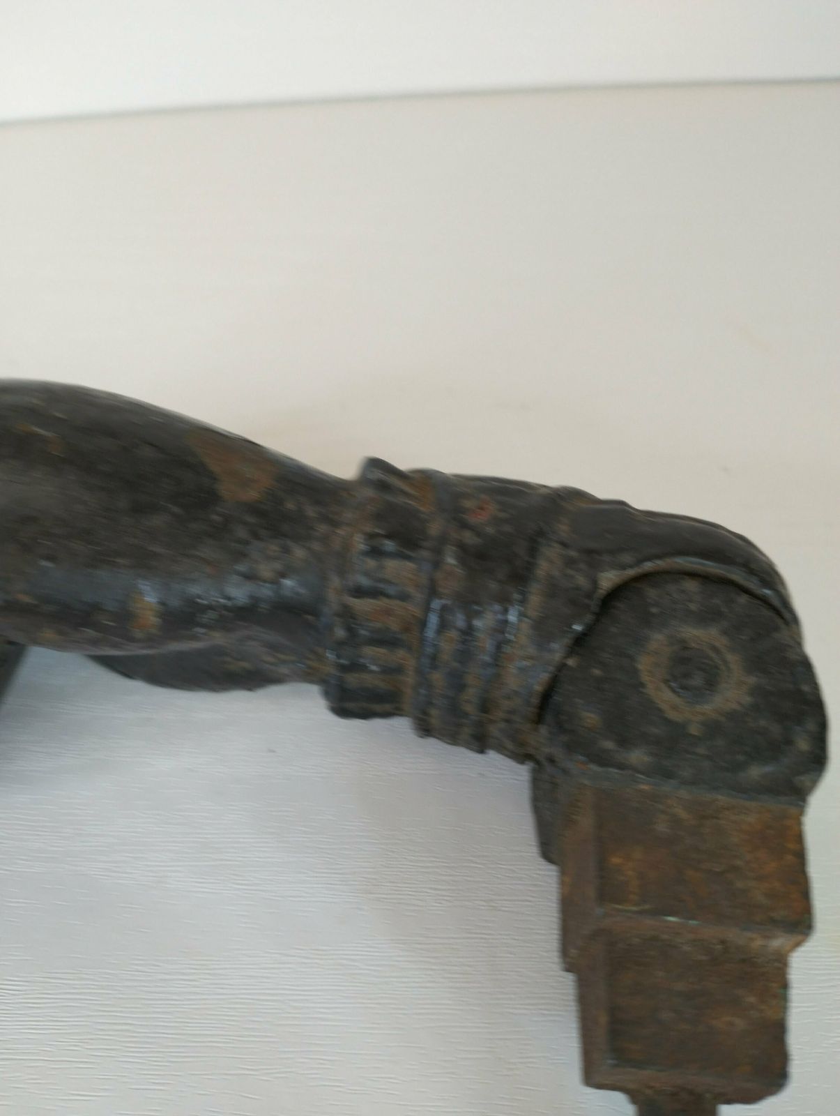 Antique Cast Iron Door Knocker, French Door Furniture, Hand Of Fatima, French Architectural Hardware Salvage photo vintage