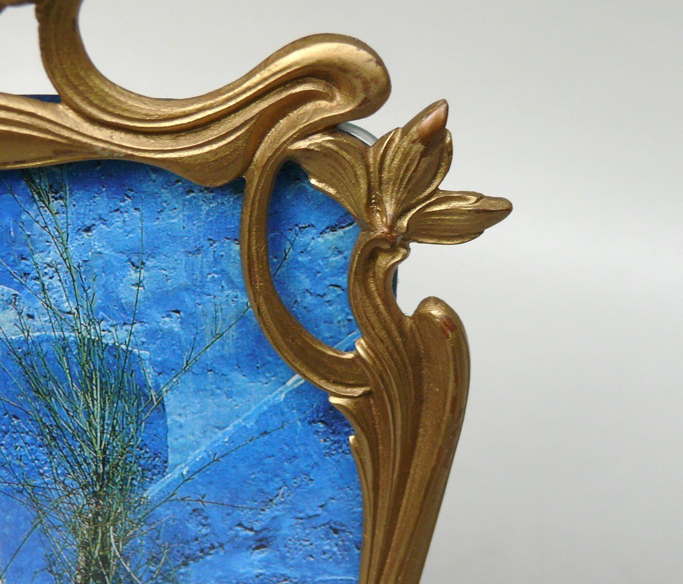 Art Nouveau Floral Picture Frame In Cast Bronze, France, 1890s photo buy