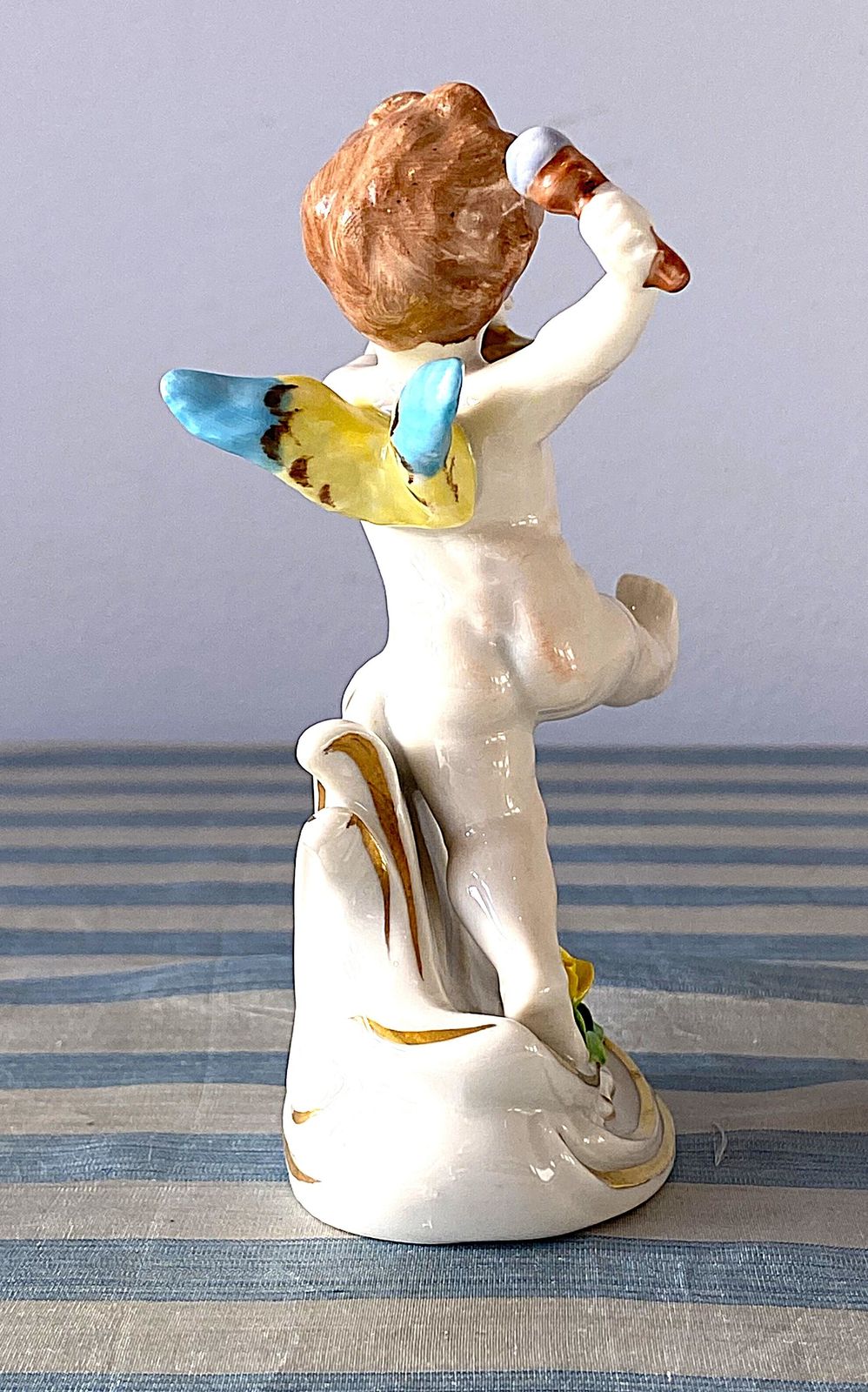 Four Beautiful Capodimonte Porcelain Cherubs Putti Playing Musical Instruments photo 75.0