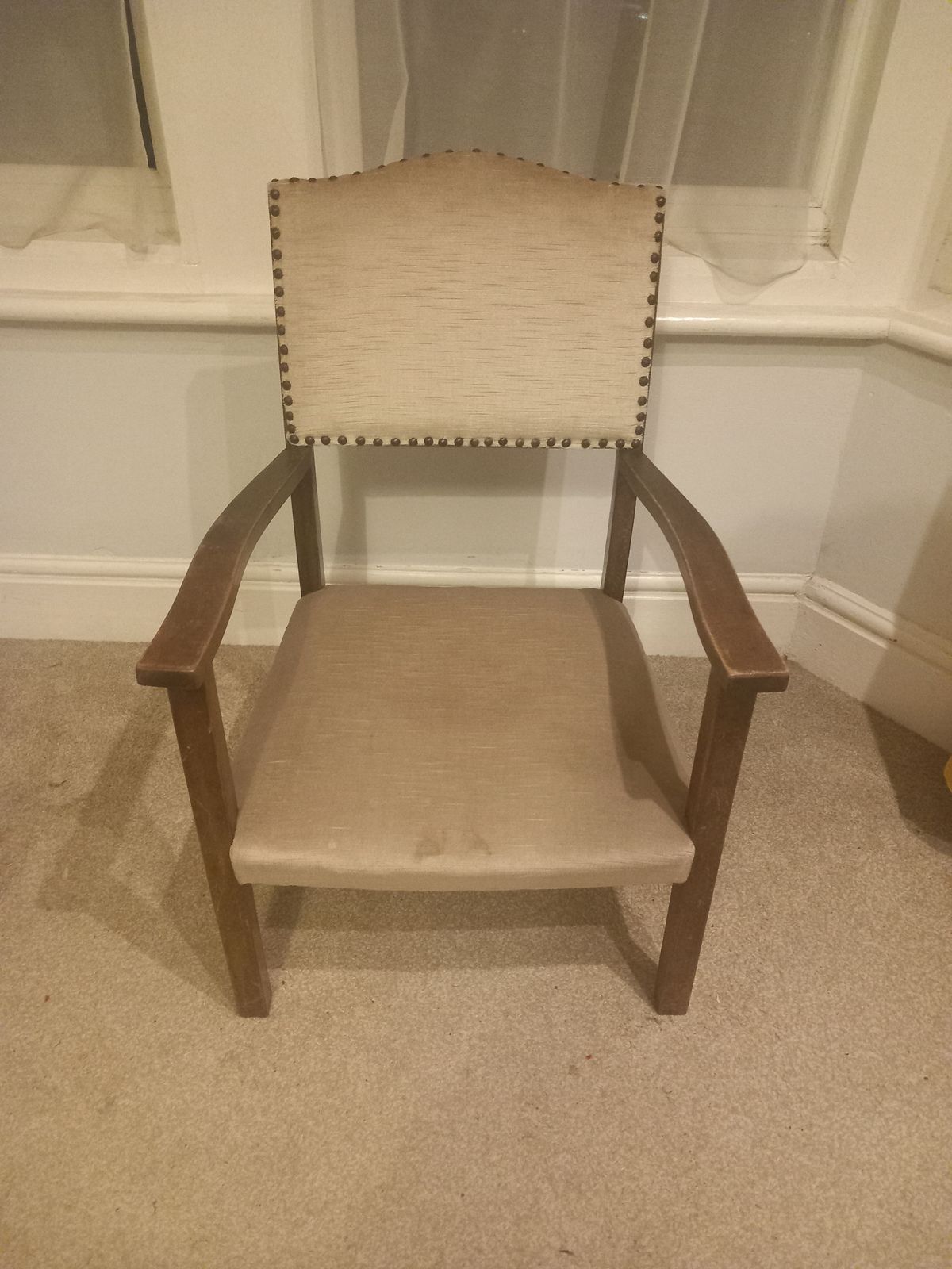 Dusty Pink Upholstered Victorian Nursing Chair