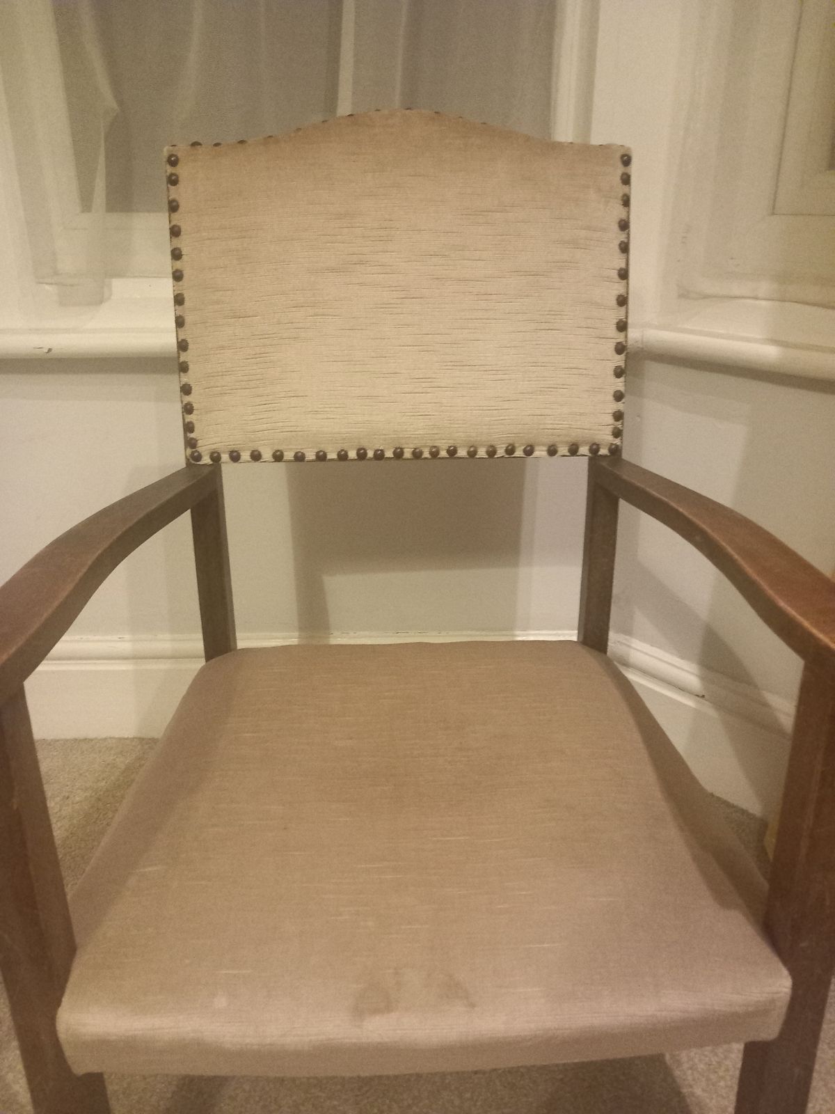 Dusty Pink Upholstered Victorian Nursing Chair photo furniture