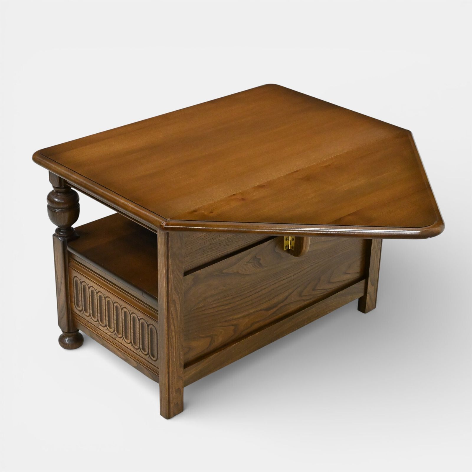 photo for sale Ercol Corner Tv Stand Video Cabinet Golden Dawn Corner Flap Free Uk Delivery*