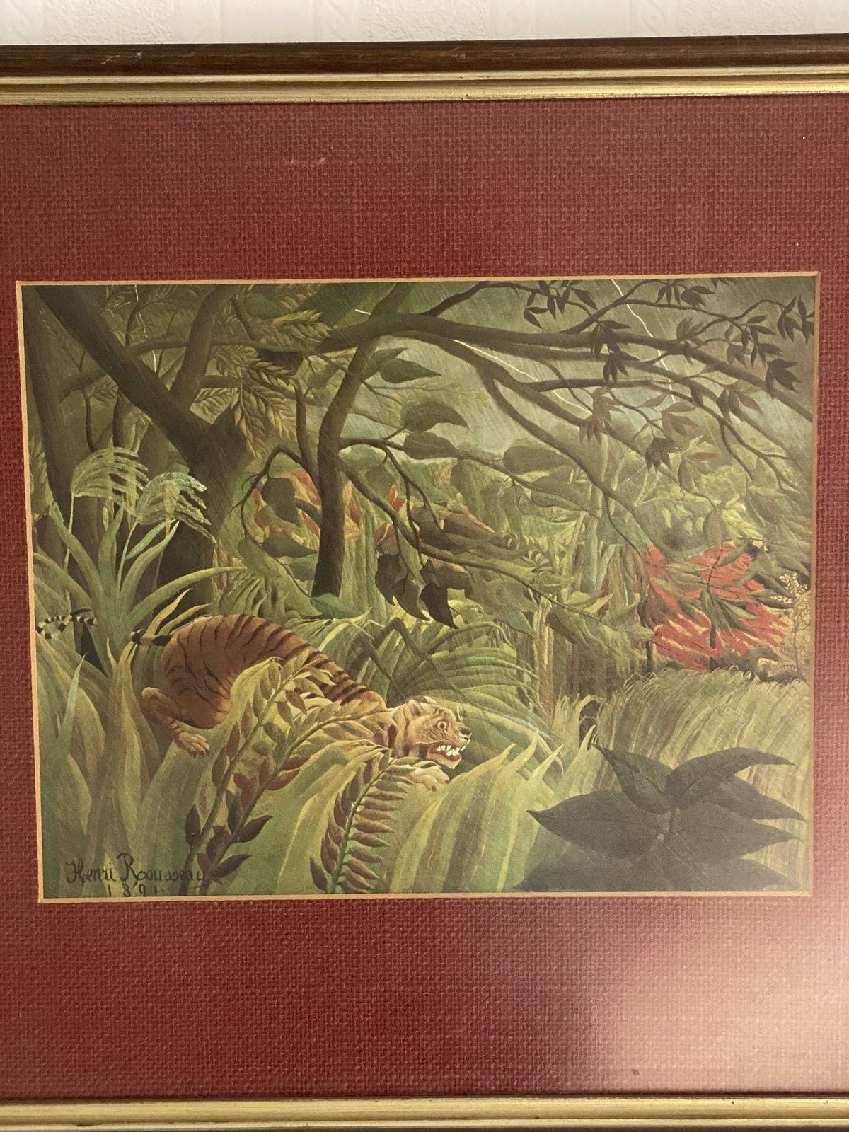 Vintage Henri Rousseau 1960s Print From Art Gallery photo vintage