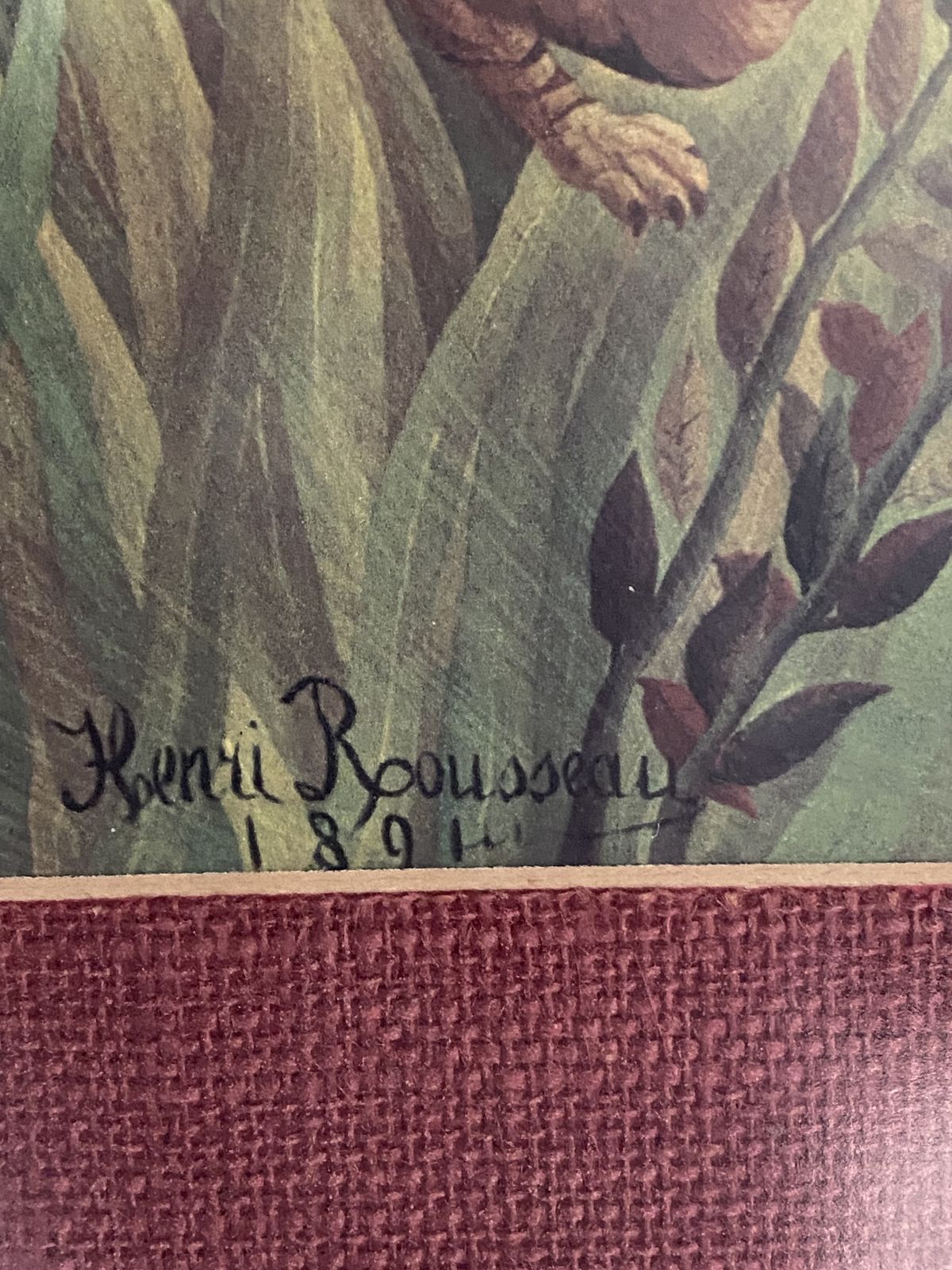 photo furniture Vintage Henri Rousseau 1960s Print From Art Gallery