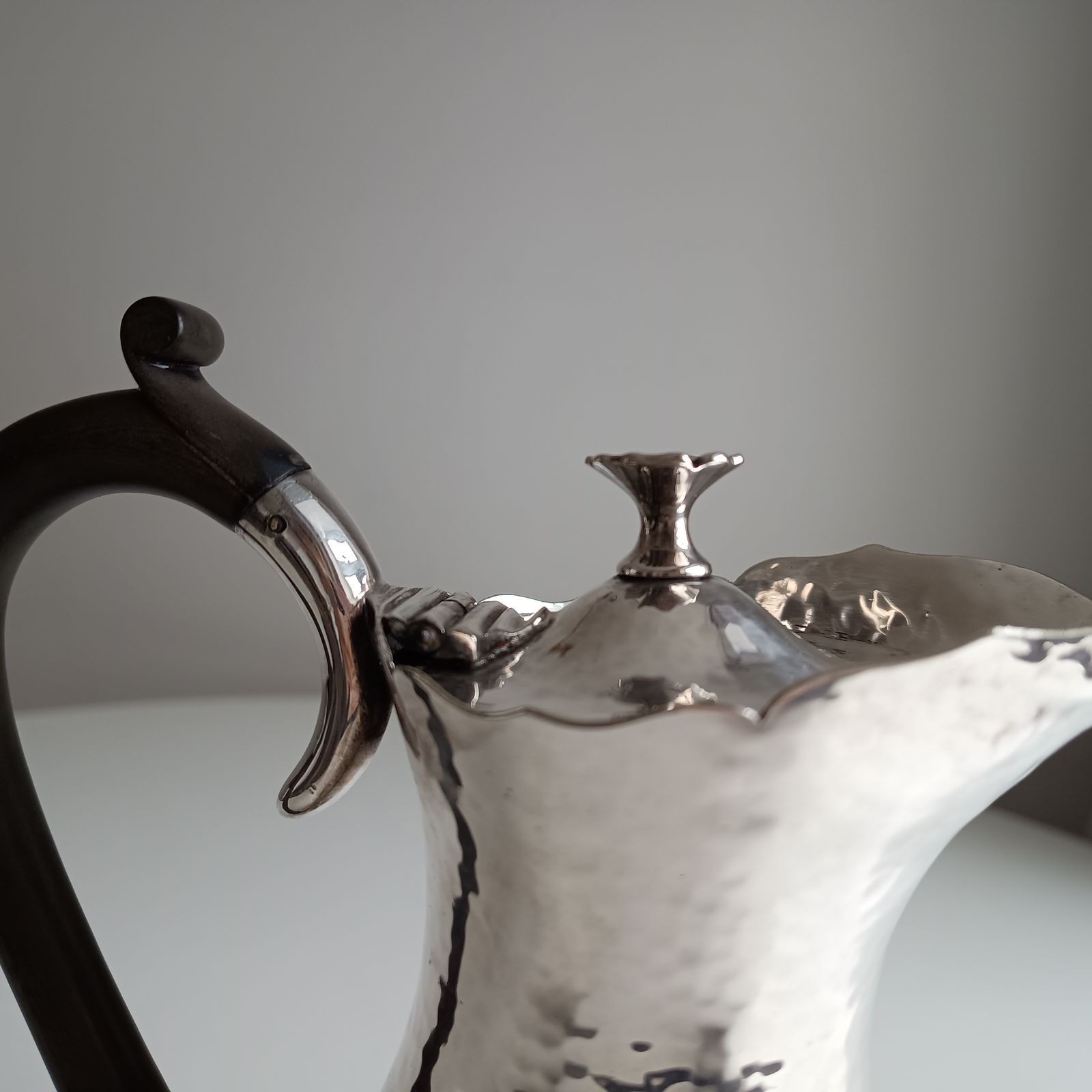 Liberty Style Arts & Crafts Mappin Webb  Princes Plate Hammered Cessationist Coffee Pot photo for sale