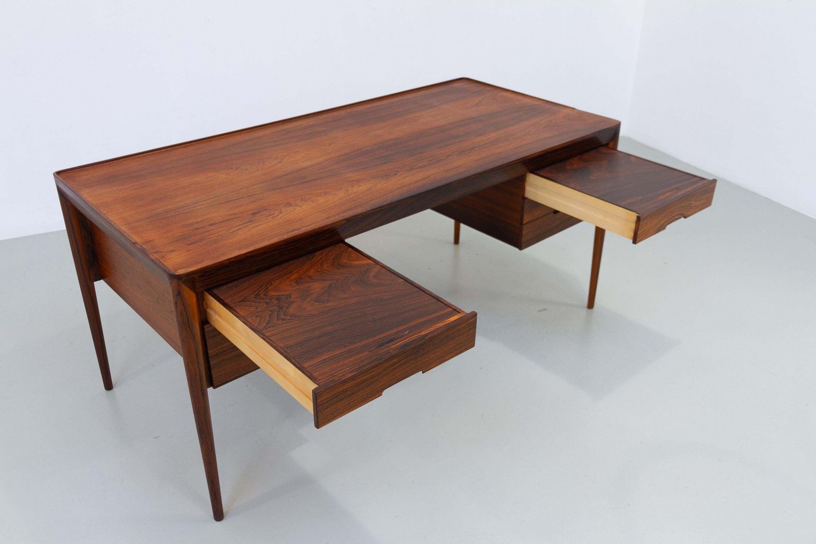 photo for sale Vintage Danish Rosewood Desk By Erik Riisager Hansen, 1950s.