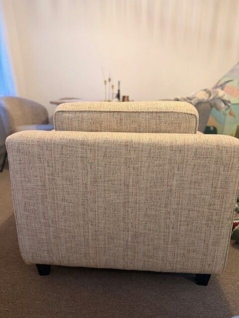Roche Bobois Long Beach Armchair   Cream photo for sale